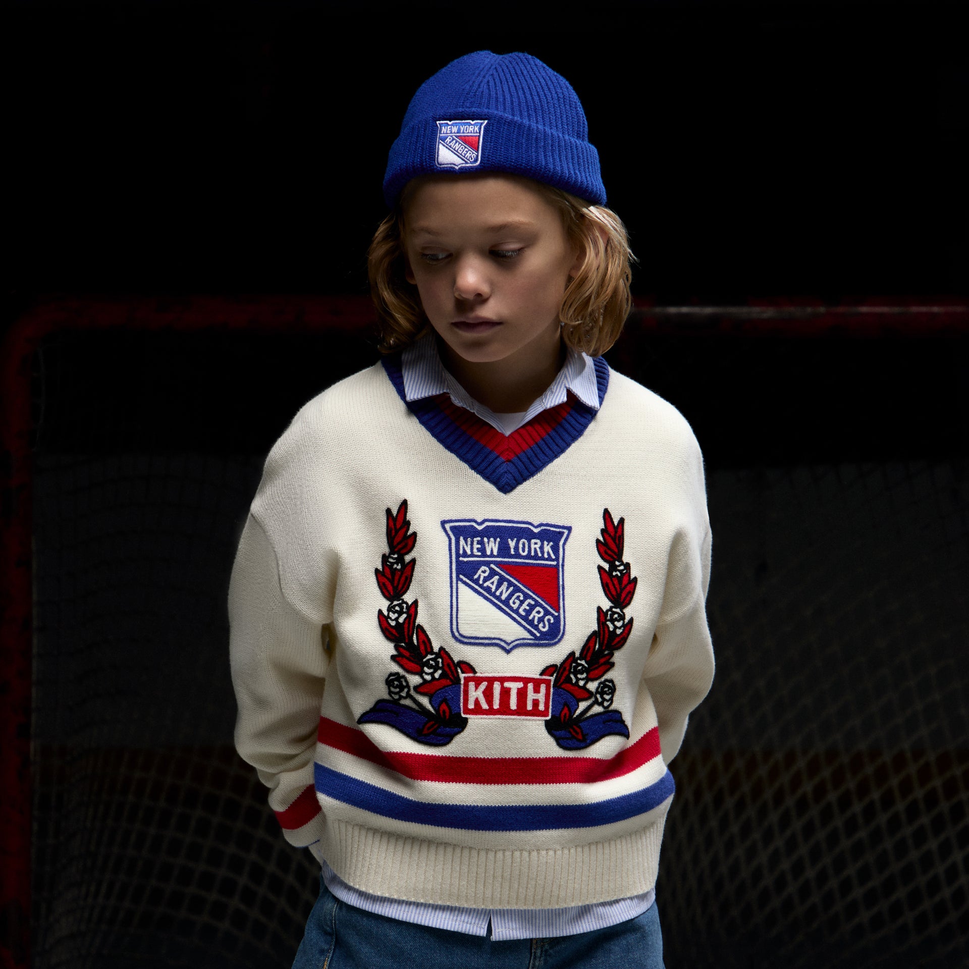 Kith Kids & '47 for the New York Rangers Brand Mia Beanie - Cyclone
