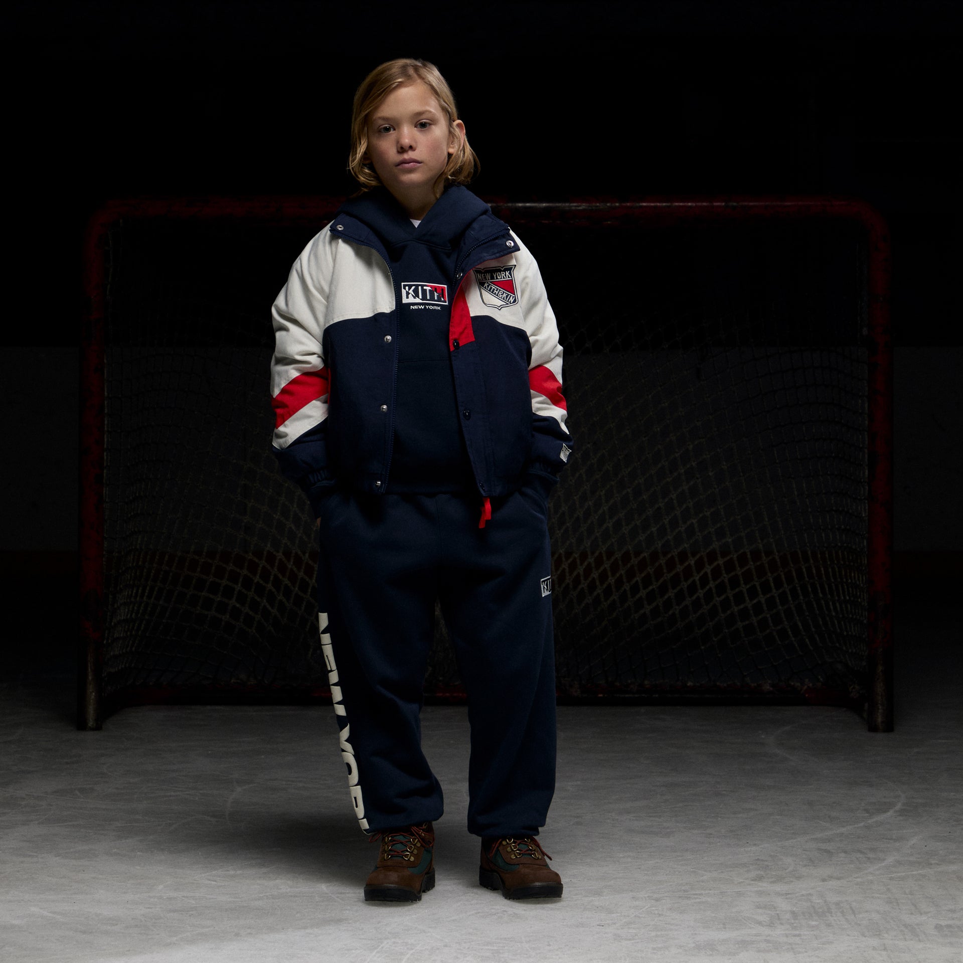 Kith Kids for the New York Rangers Nylon Padded Jacket - Nocturnal