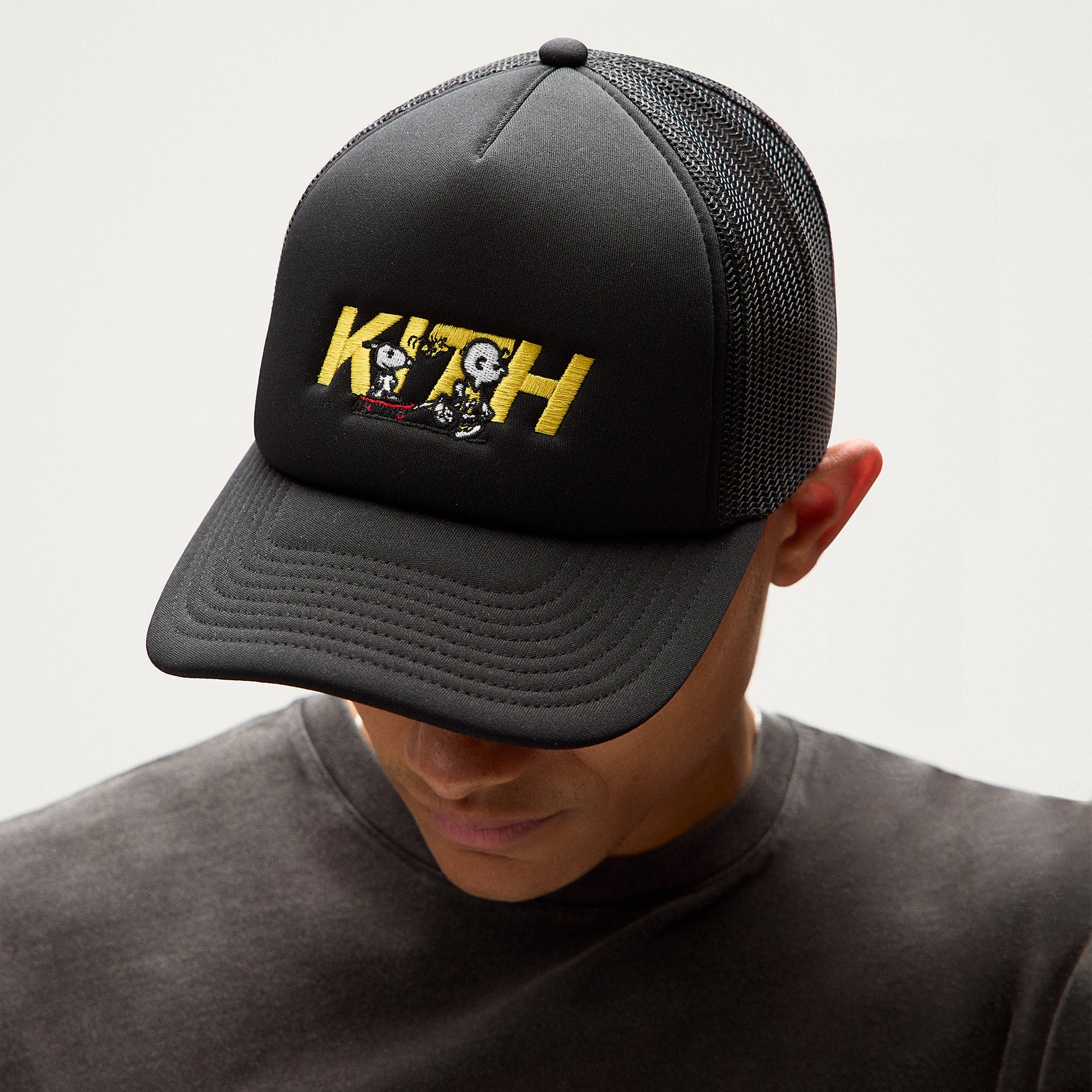 Kith for Peanuts 75 Nolan Poly Foam Trucker - Black