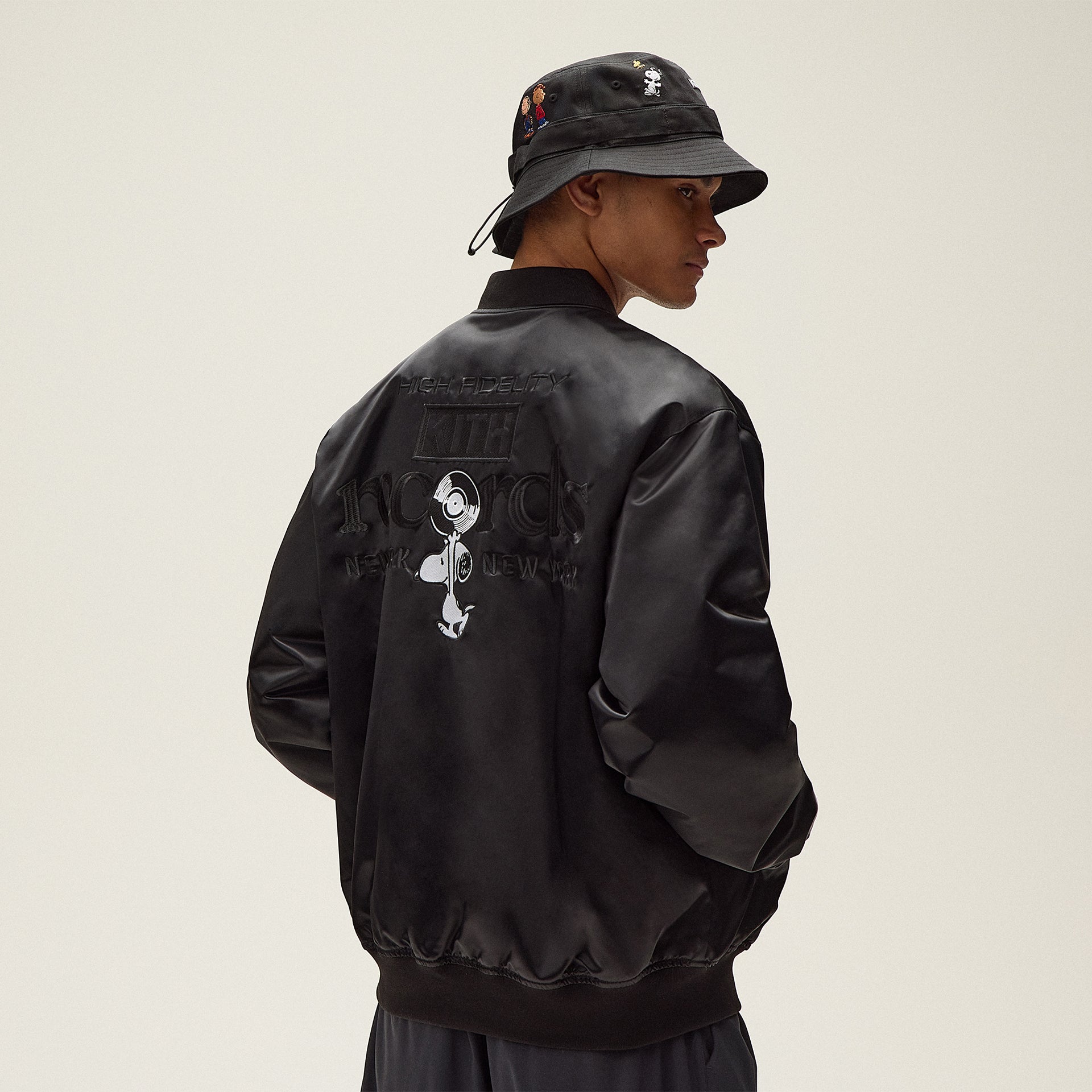 Kith for Peanuts Satin Bomber Jacket - Black