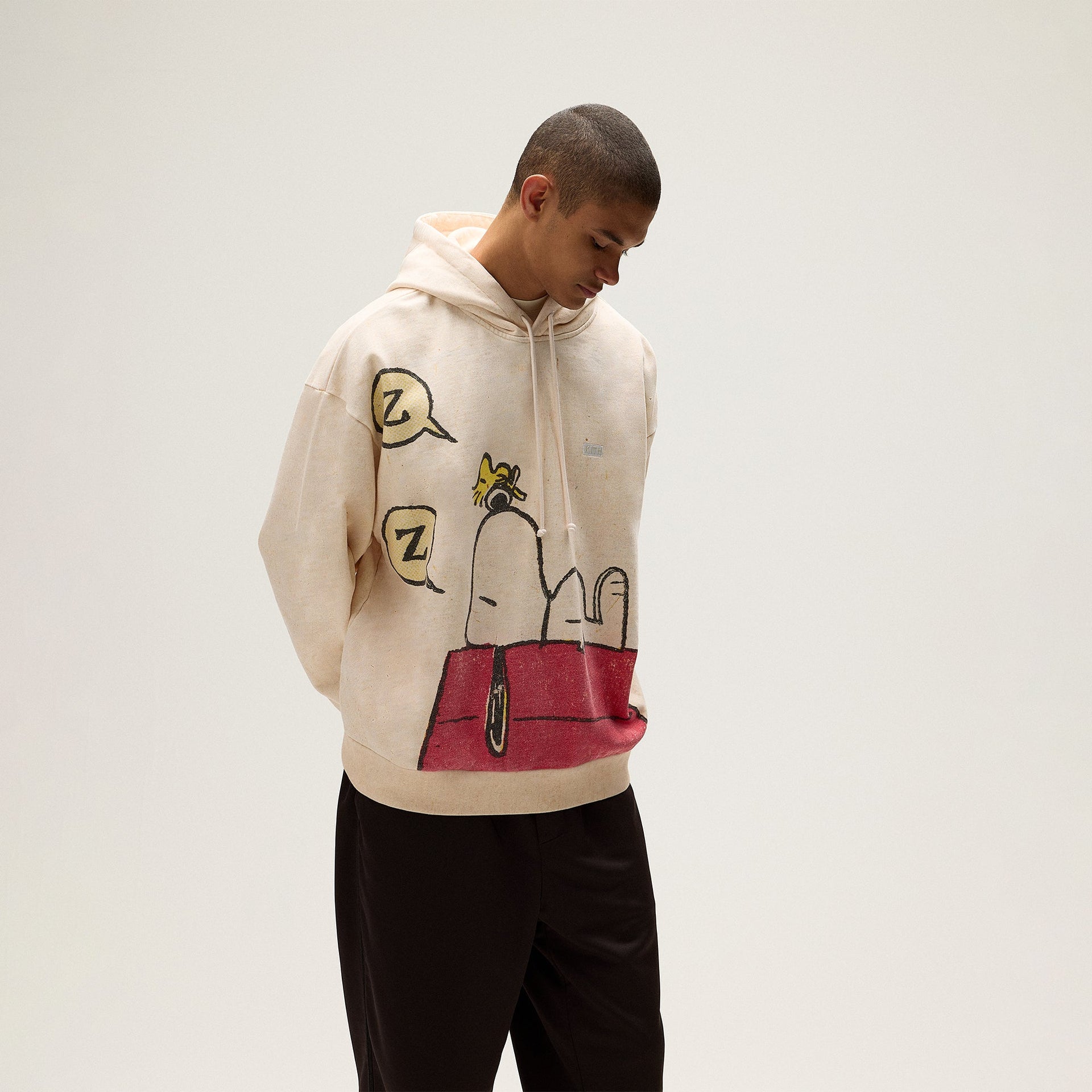Kith for Peanuts Sleeping Doghouse Comic Nelson Hoodie - Sandrift PH