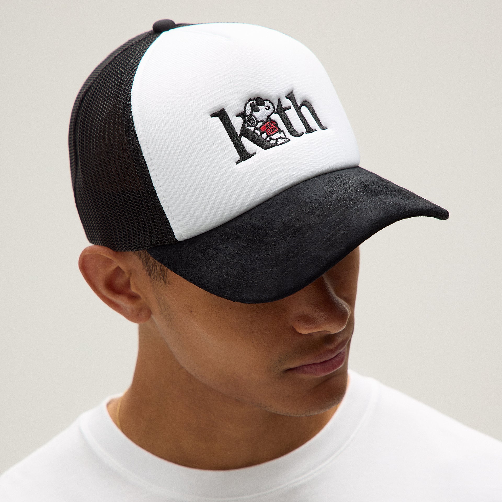 Kith for Peanuts 75 Nolan Poly Foam Trucker With Suede Brim - Black