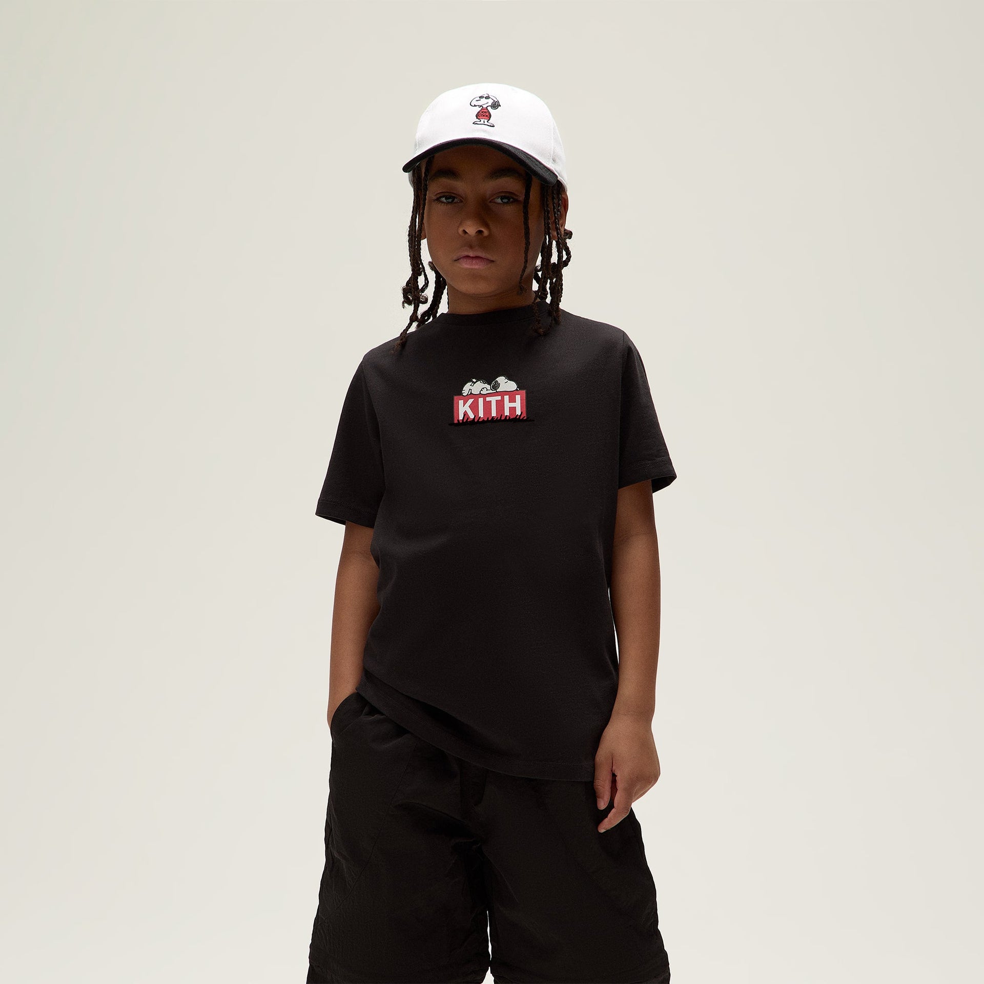Kith Kids for Peanuts Doghouse Classic Logo Tee - Black PH