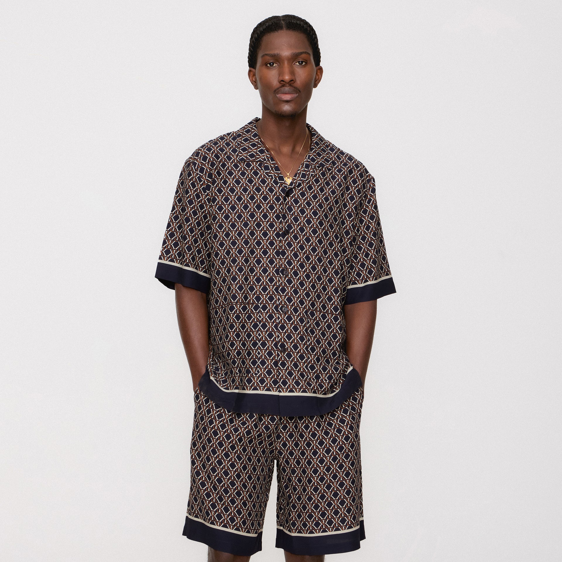 Kith Monogram Crest Reade Shirt - Nocturnal PH