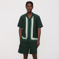 Kith Border Stripe Thompson Camp Collar Shirt - Stadium