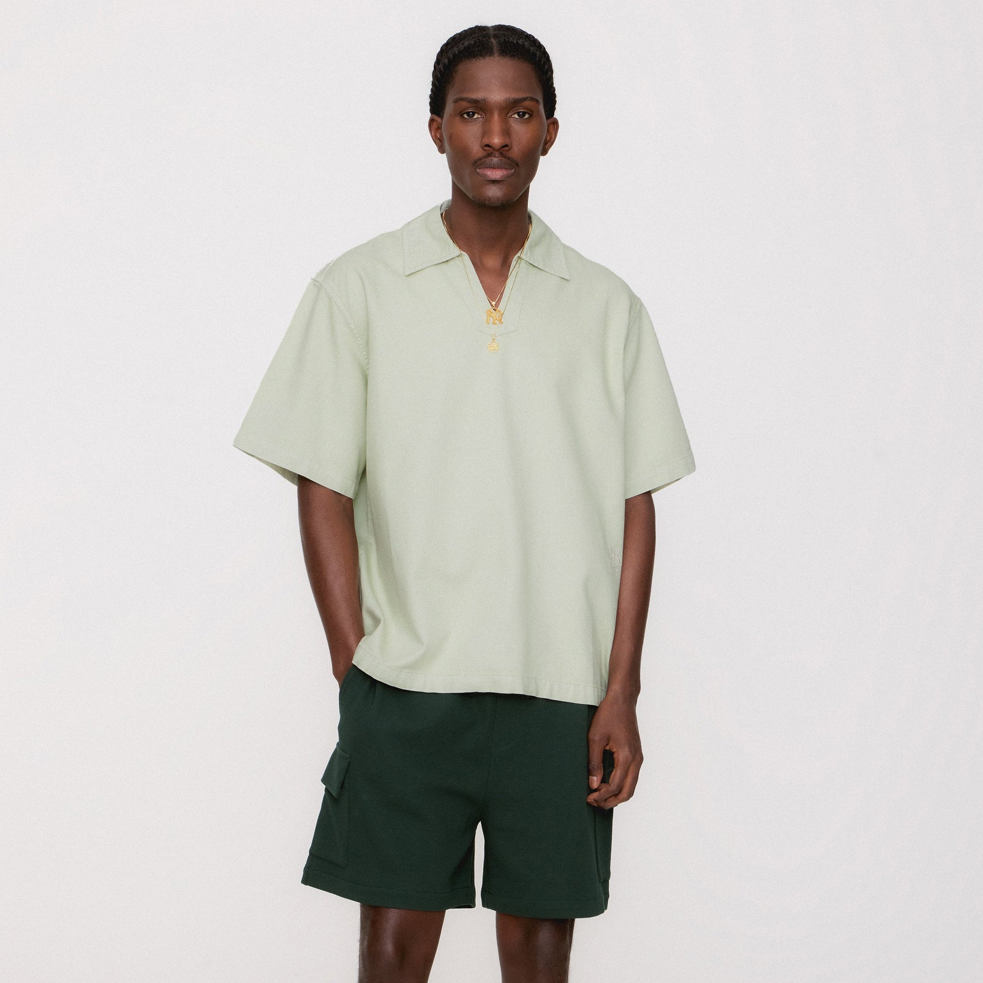 Kith Washed Denim Short Sleeve Glen Pullover - Serendipity PH