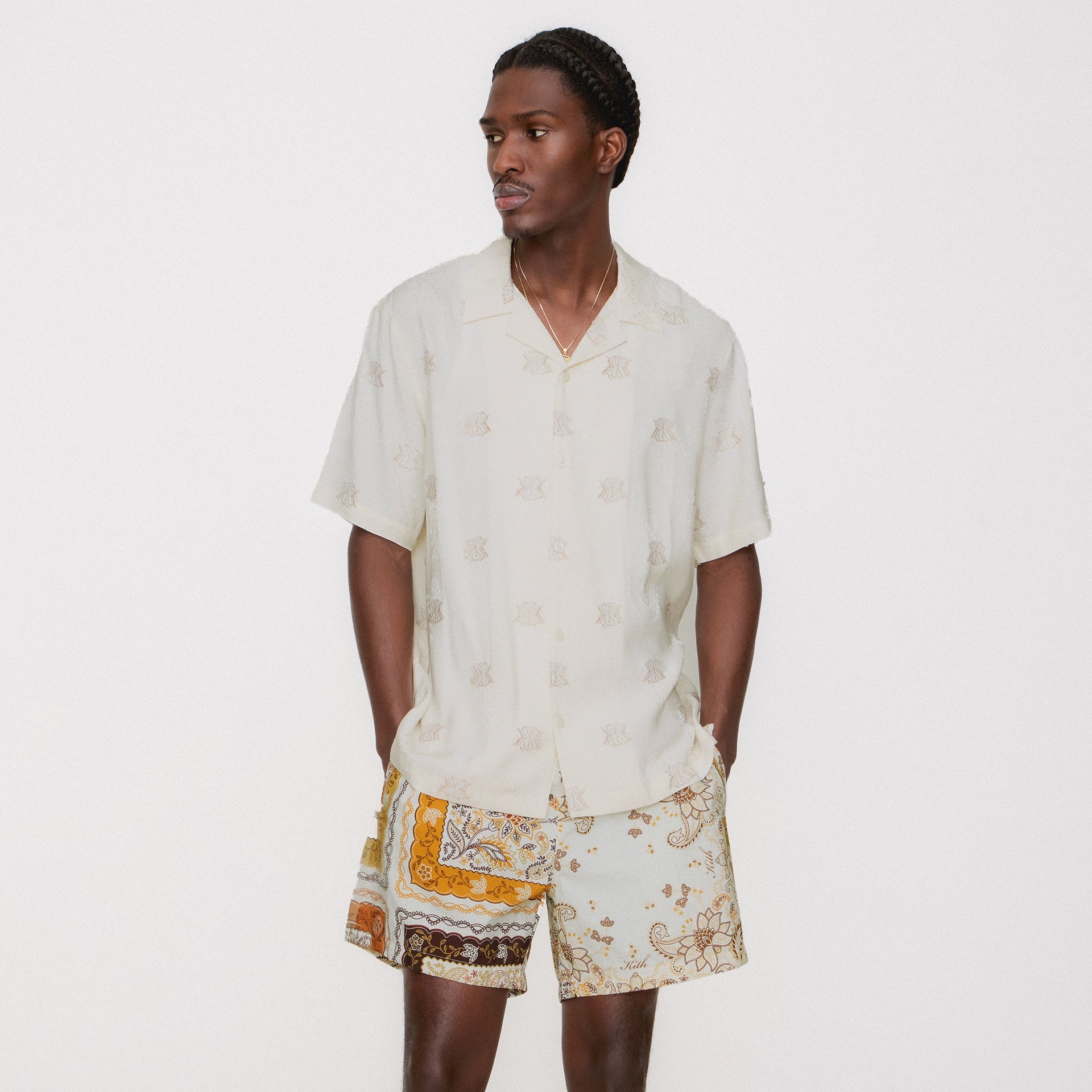 Kith Short Sleeve Thompson Camp Collar Shirt - Sandrift PH