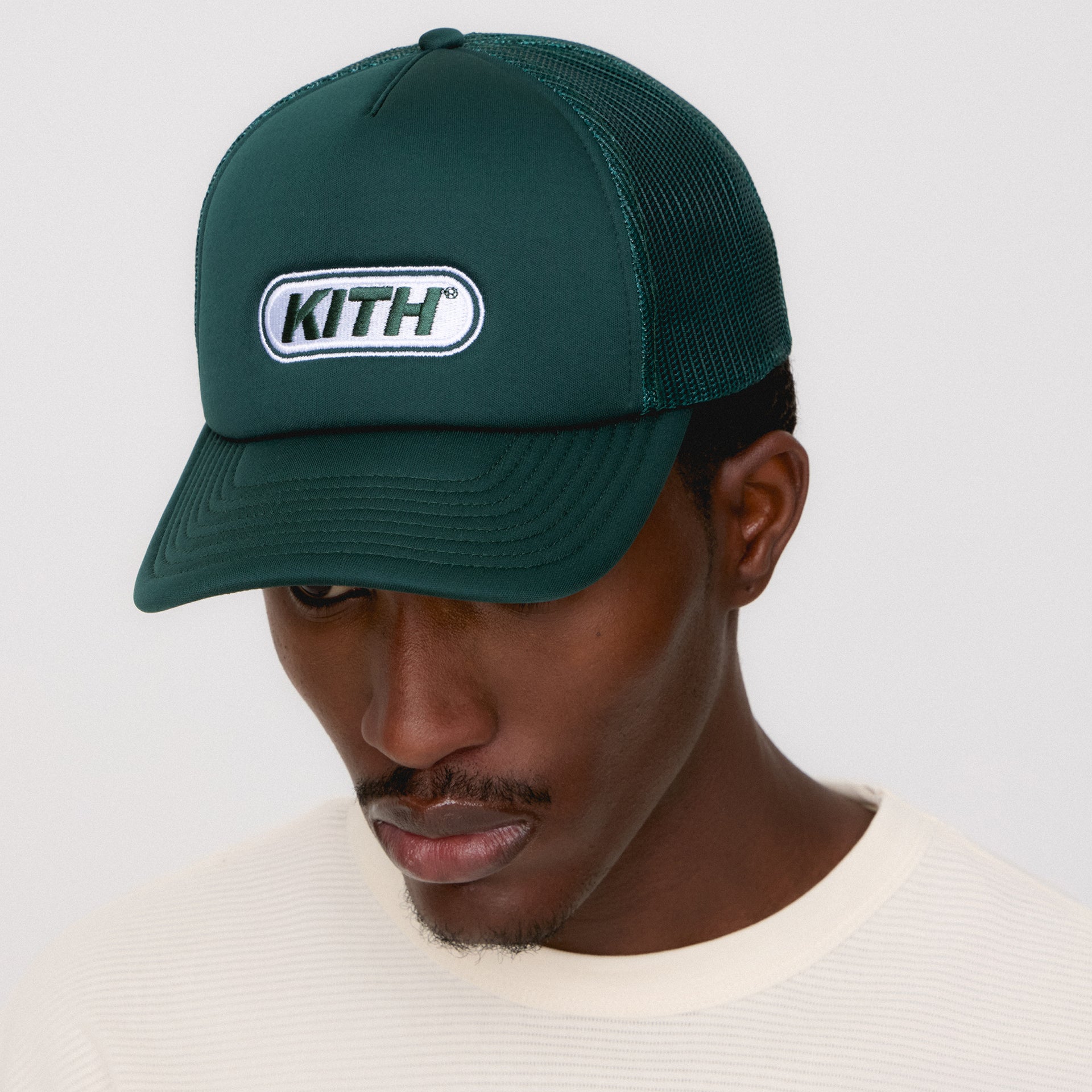 Kith Poly Foam Fast Logo Patch Nolan Trucker Hat - Stadium