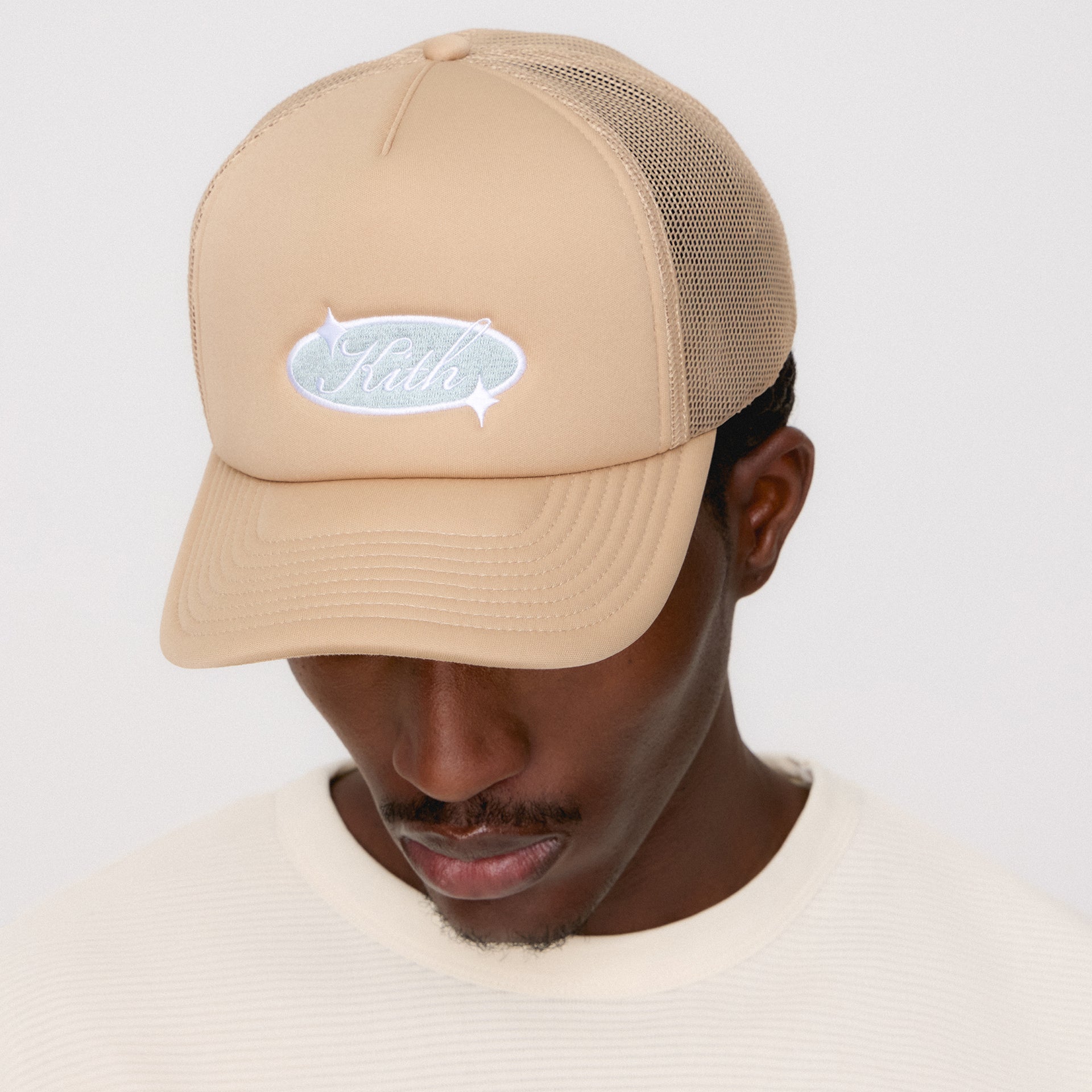 Kith Freeway Logo Poly Foam Nolan Trucker Hat - Canvas