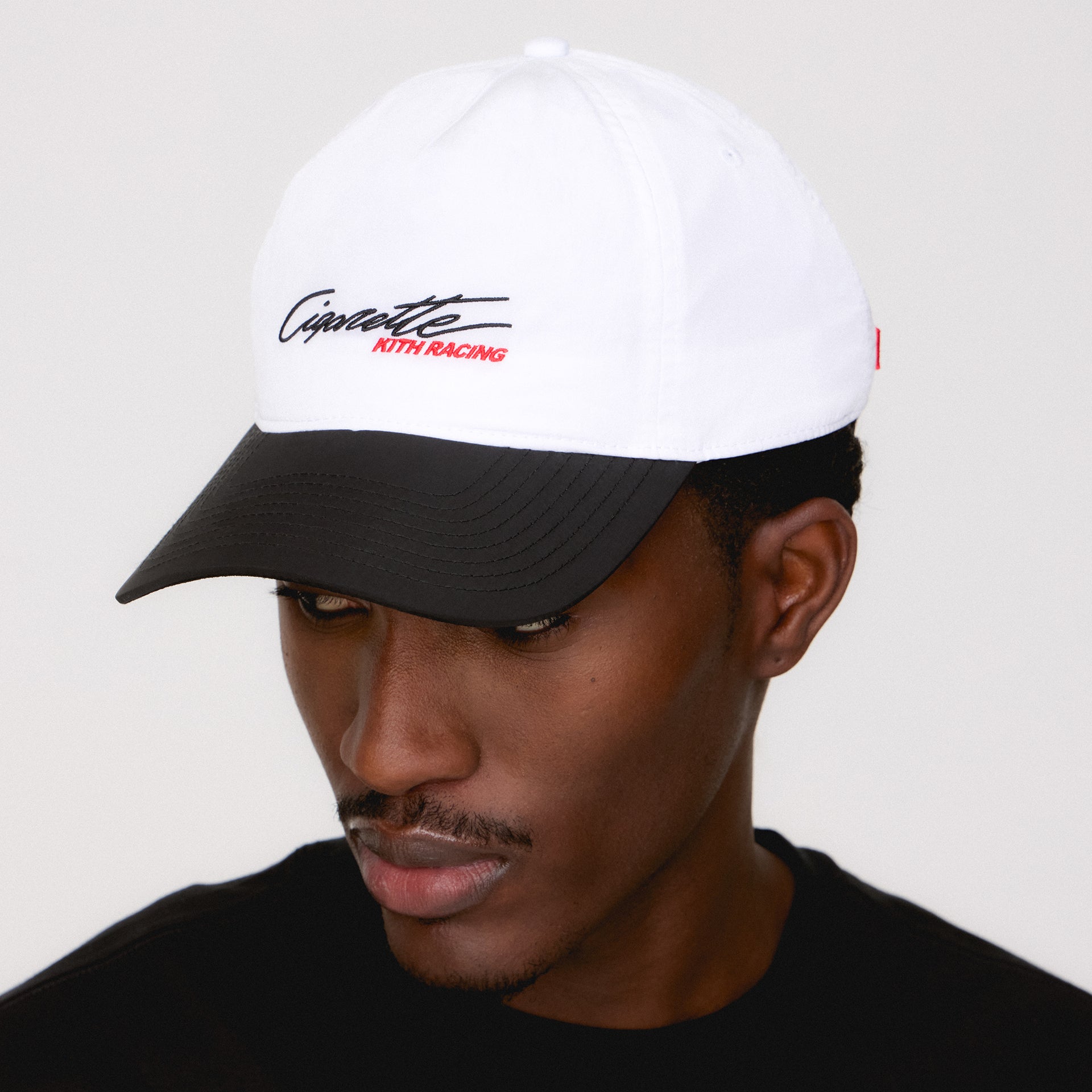 Kith for Cigarette Wrinkle Nylon Bay Low Pinch Crown Snapback - White