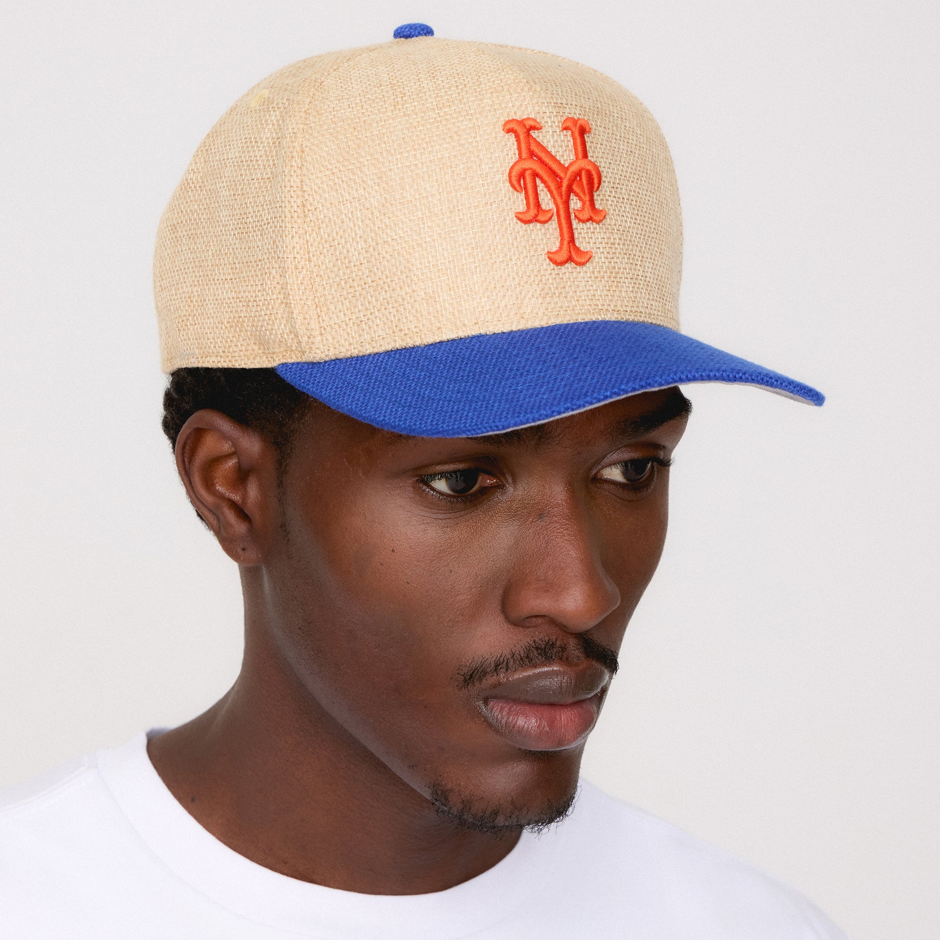 Kith & New Era for the New York Mets Raffia 49FORTY Snapback - Natural