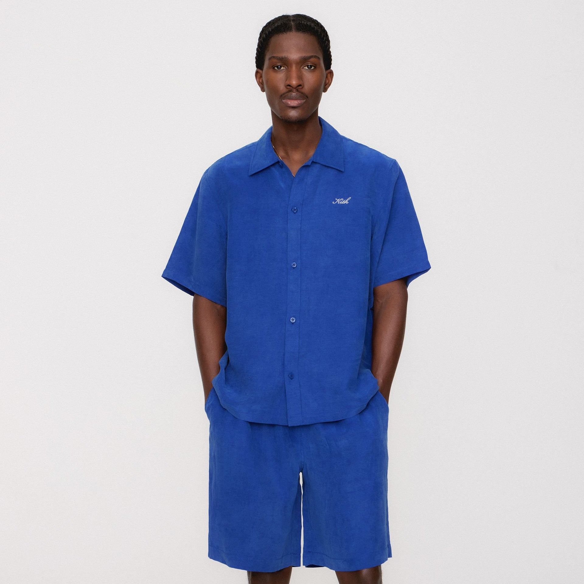 Kith Cupro Linen Short Sleeve Boxy Collared Overshirt - Current PH