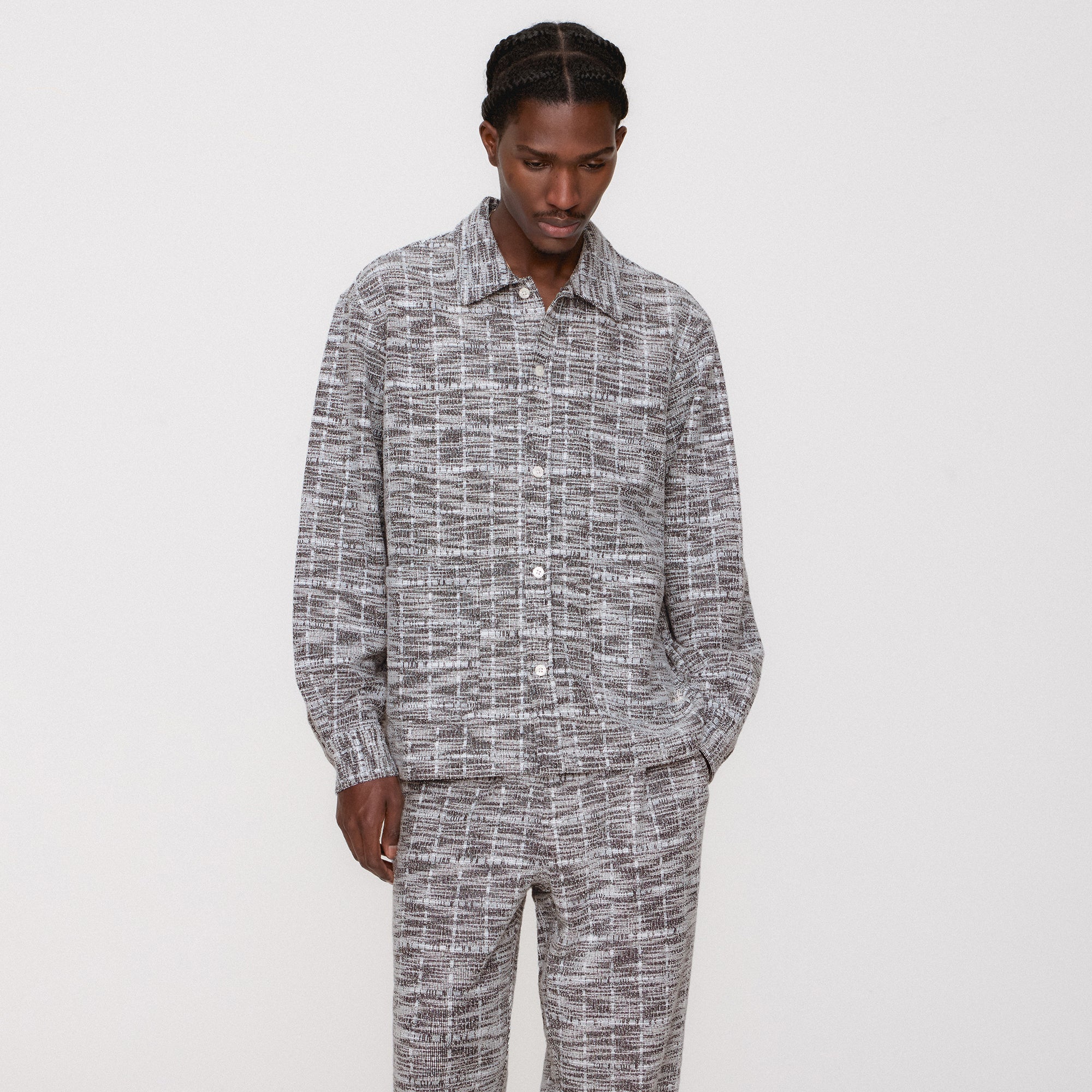Kith Bandana Micro Terry Thompson Camp Collar Shirt - Nocturnal