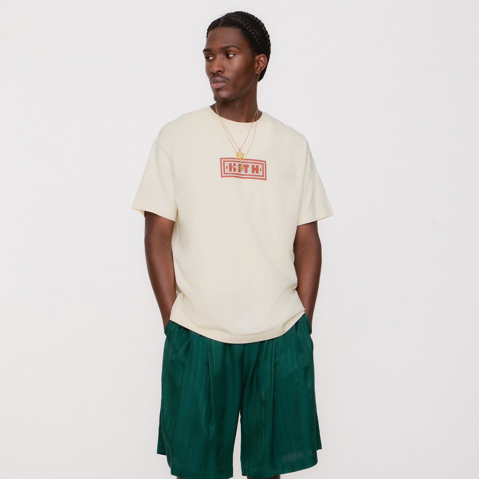 Kith Blossom Logo Tee - Sandrift