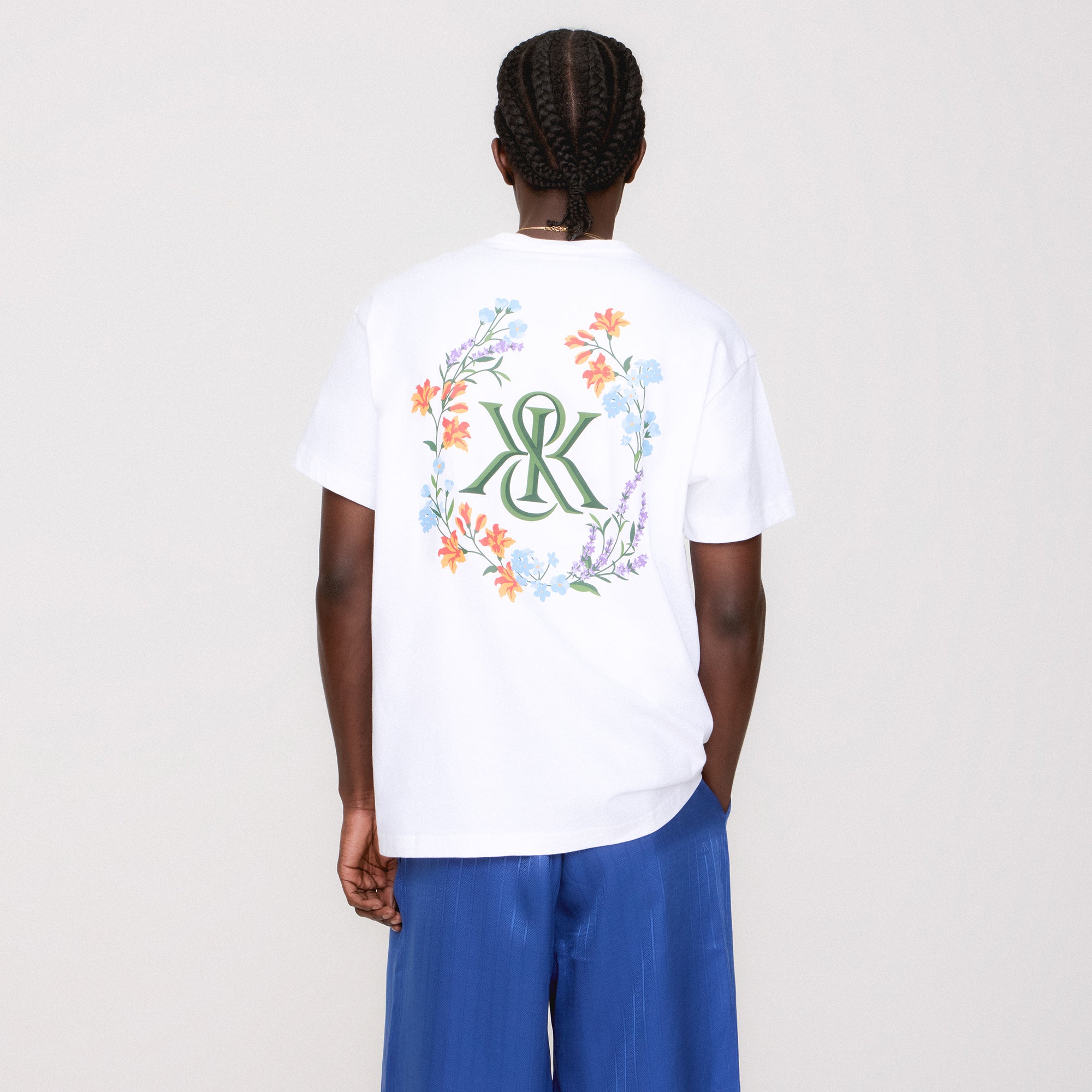 Kith NYC KK Flower Logo ポケット T-shirt Kith K&K Floral Pocket Tee - White