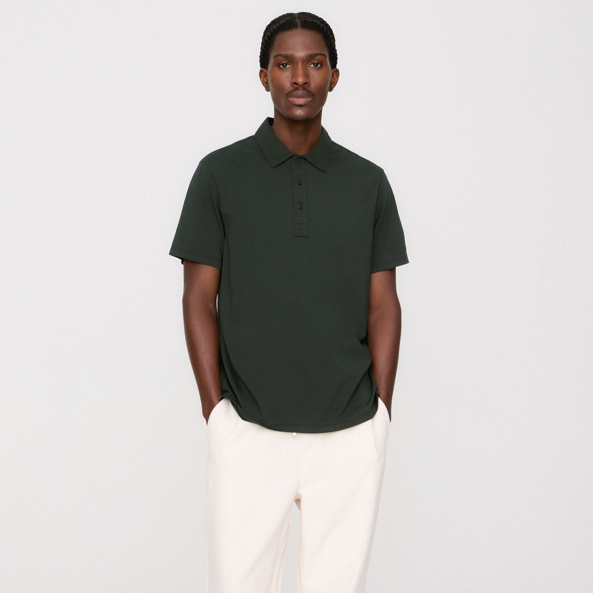 &Kin Pima Jersey Short Sleeve Heathrow Polo - Taiga