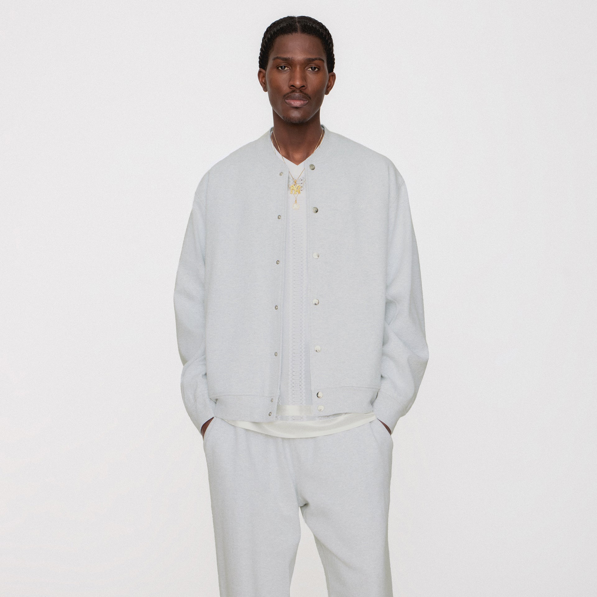 Kith Marvin Bomber Jacket - Light Heather Grey