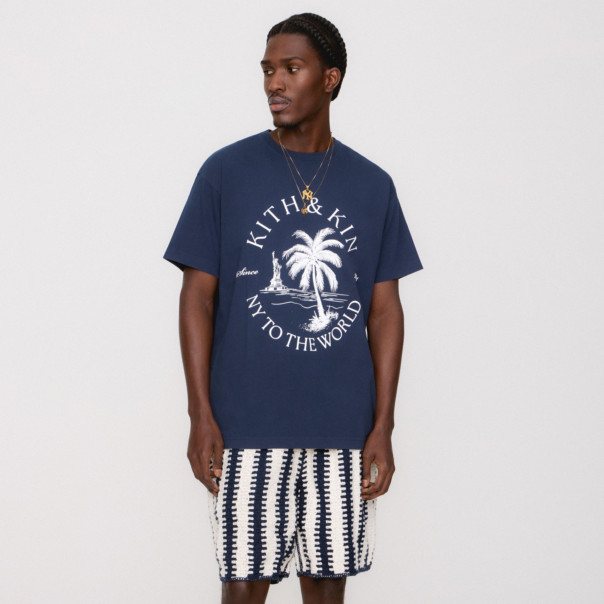 Kith NY to the World Palm Pocket Tee - Nocturnal