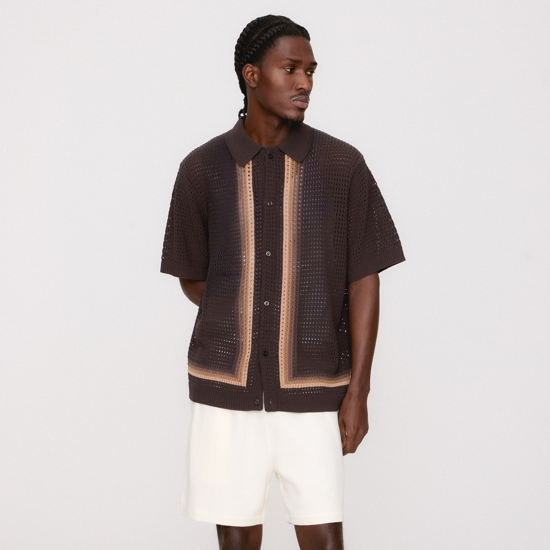 Kith Thompson Crochet Buttondown - Kindling
