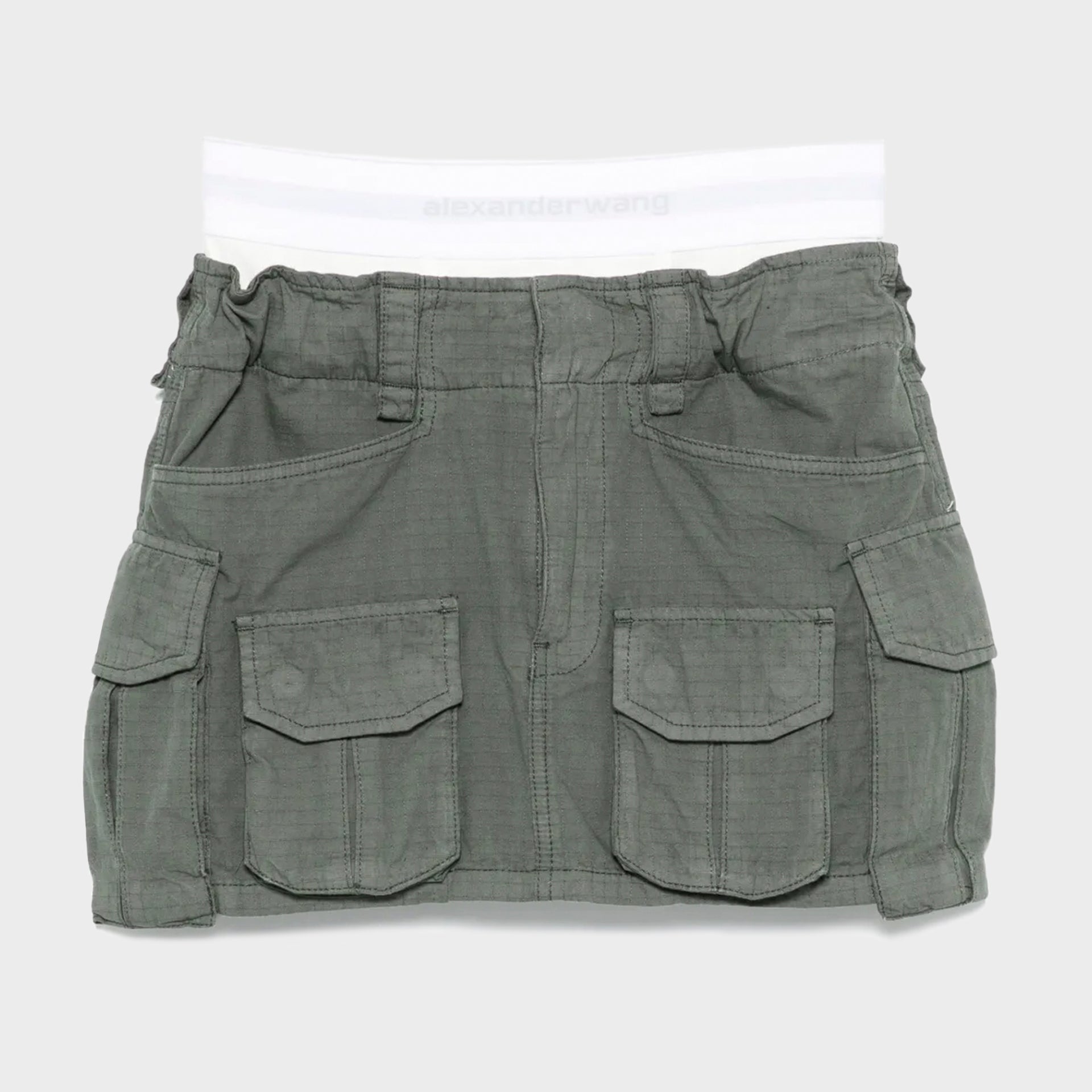 T by Alexander Wang Pre-Styled Cargo Skirt With Logo Elastic - Balsam