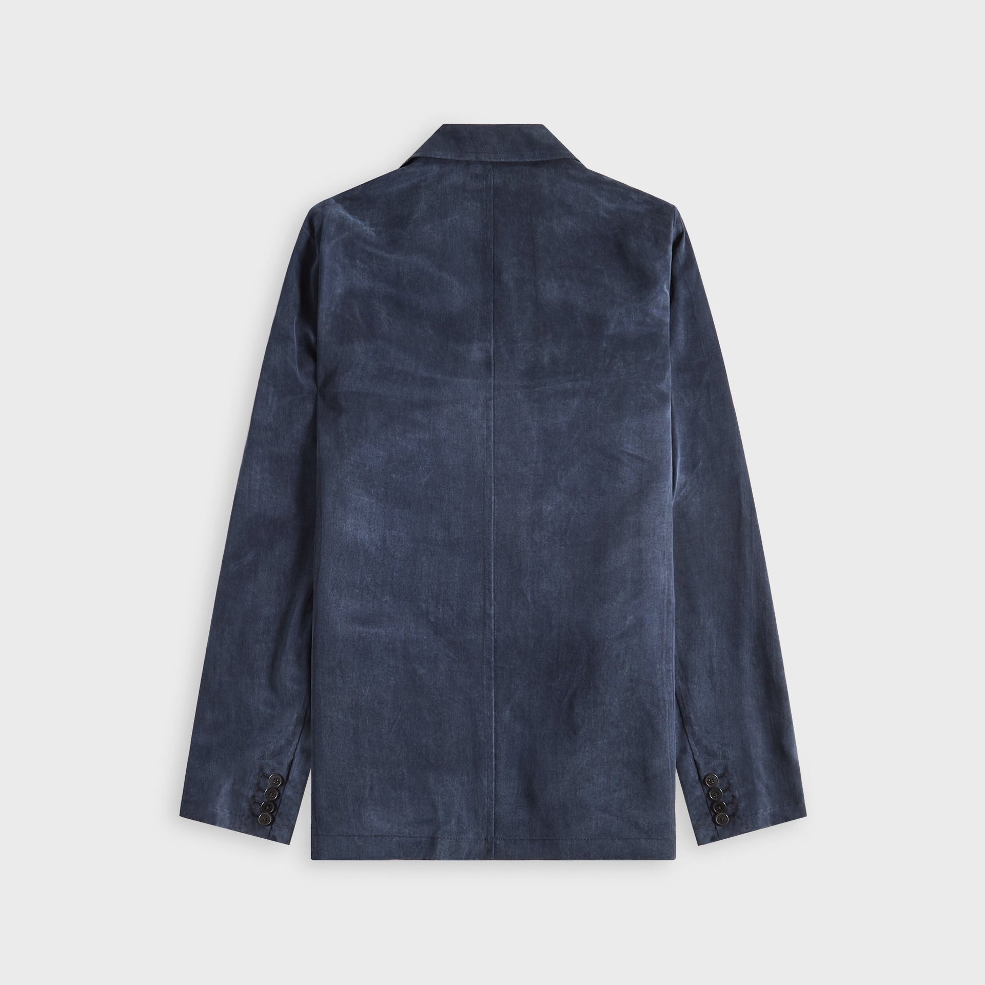 Dries Van Noten Sand Washed Cupro Jacket - Navy