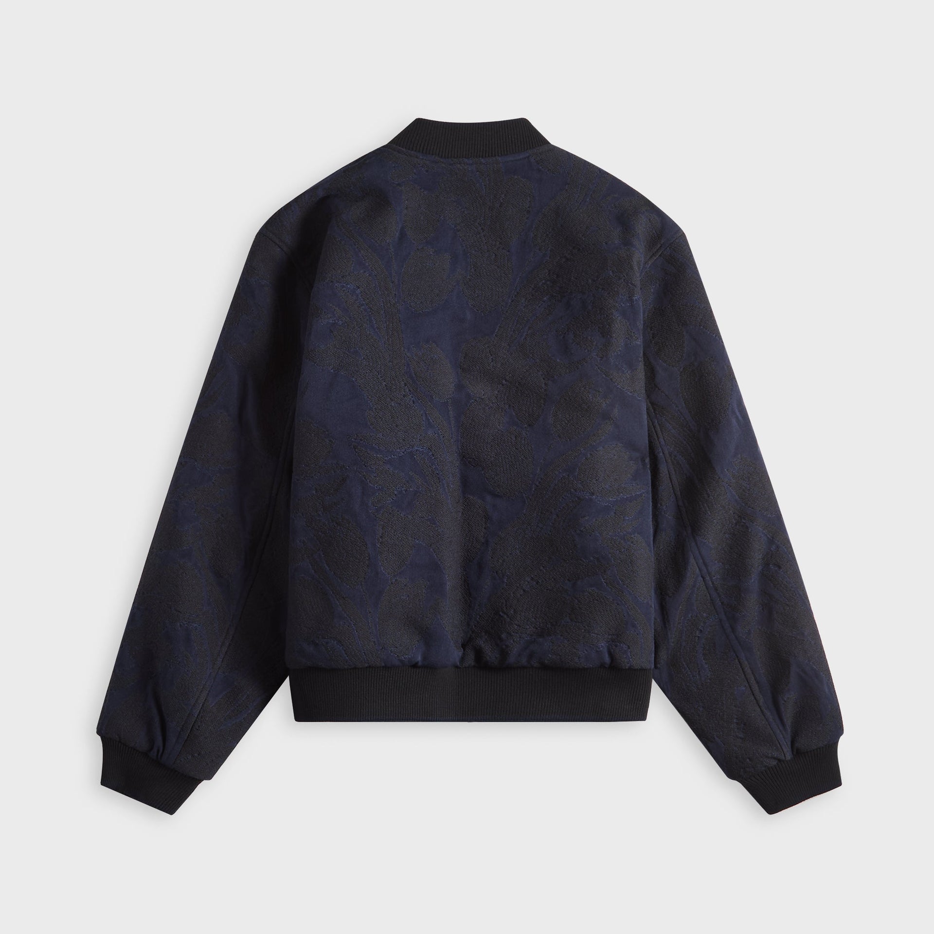 Dries Van Noten Frayed Edge Jacquard Wool Jacket - Navy