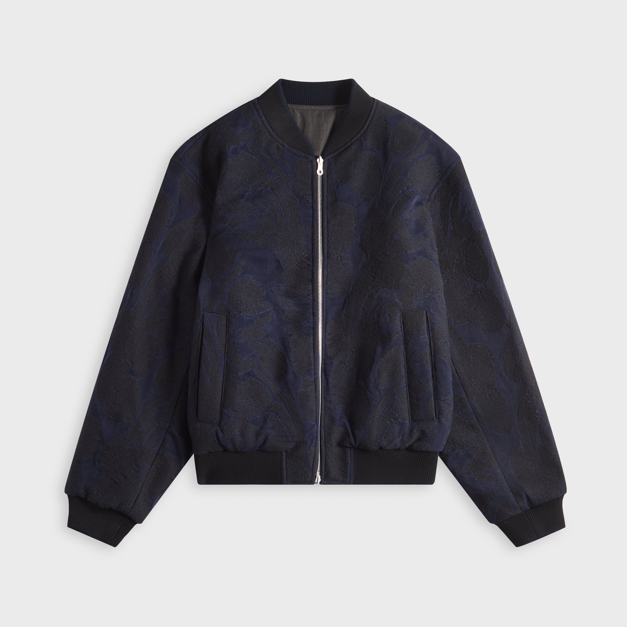 Dries Van Noten Frayed Edge Jacquard Wool Jacket - Navy – Kith