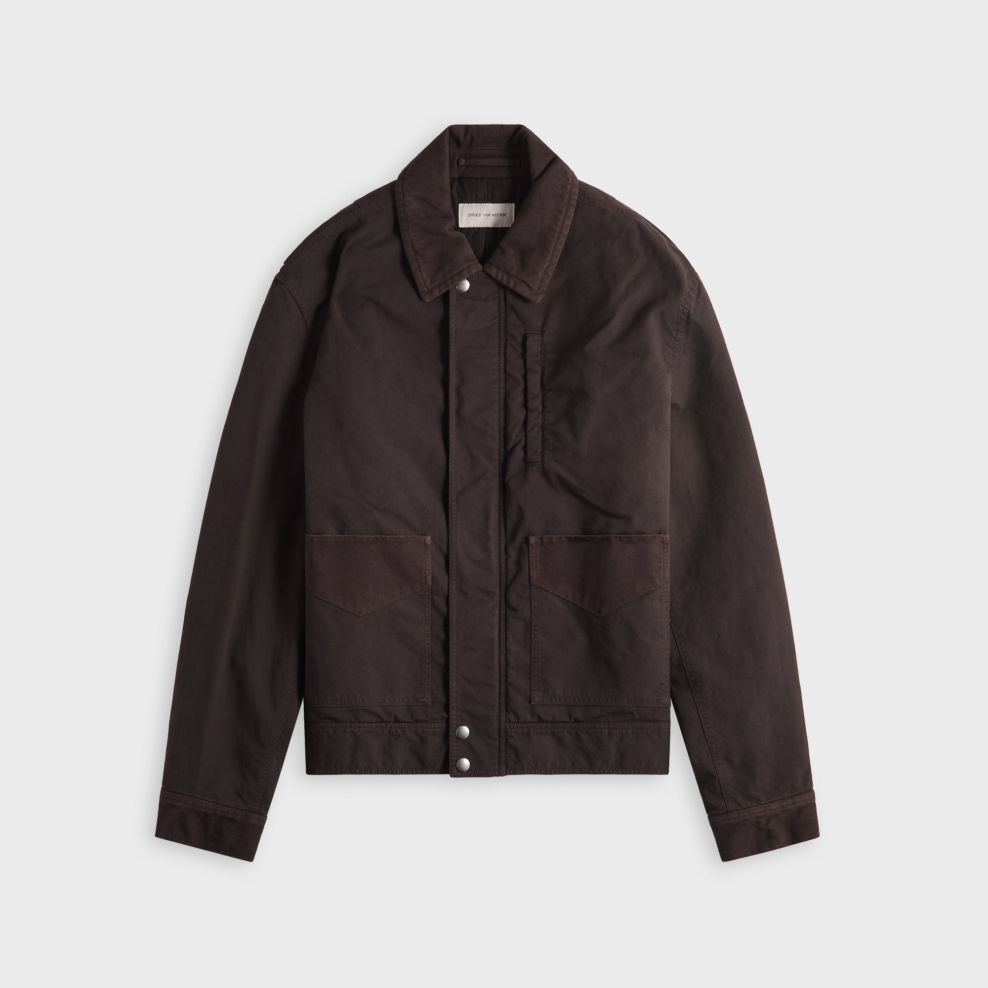 Dries Van Noten Overdyed Double Weave Compact Cotton Jacket
