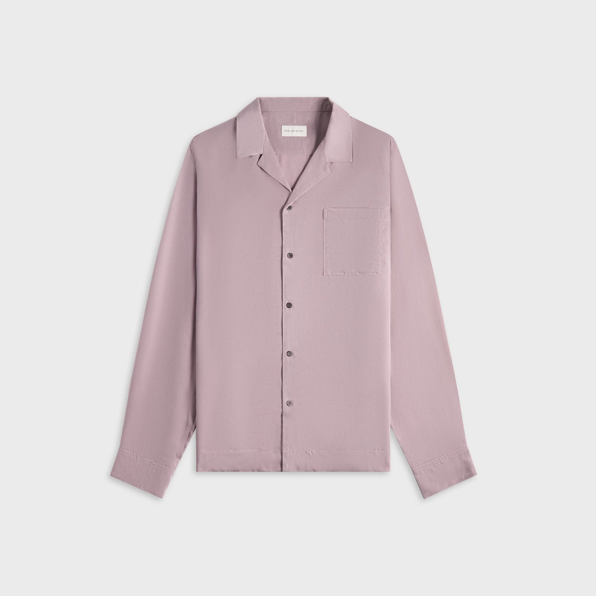 Dries Van Noten Sand Washed Cupro Shirt - Light Lilac