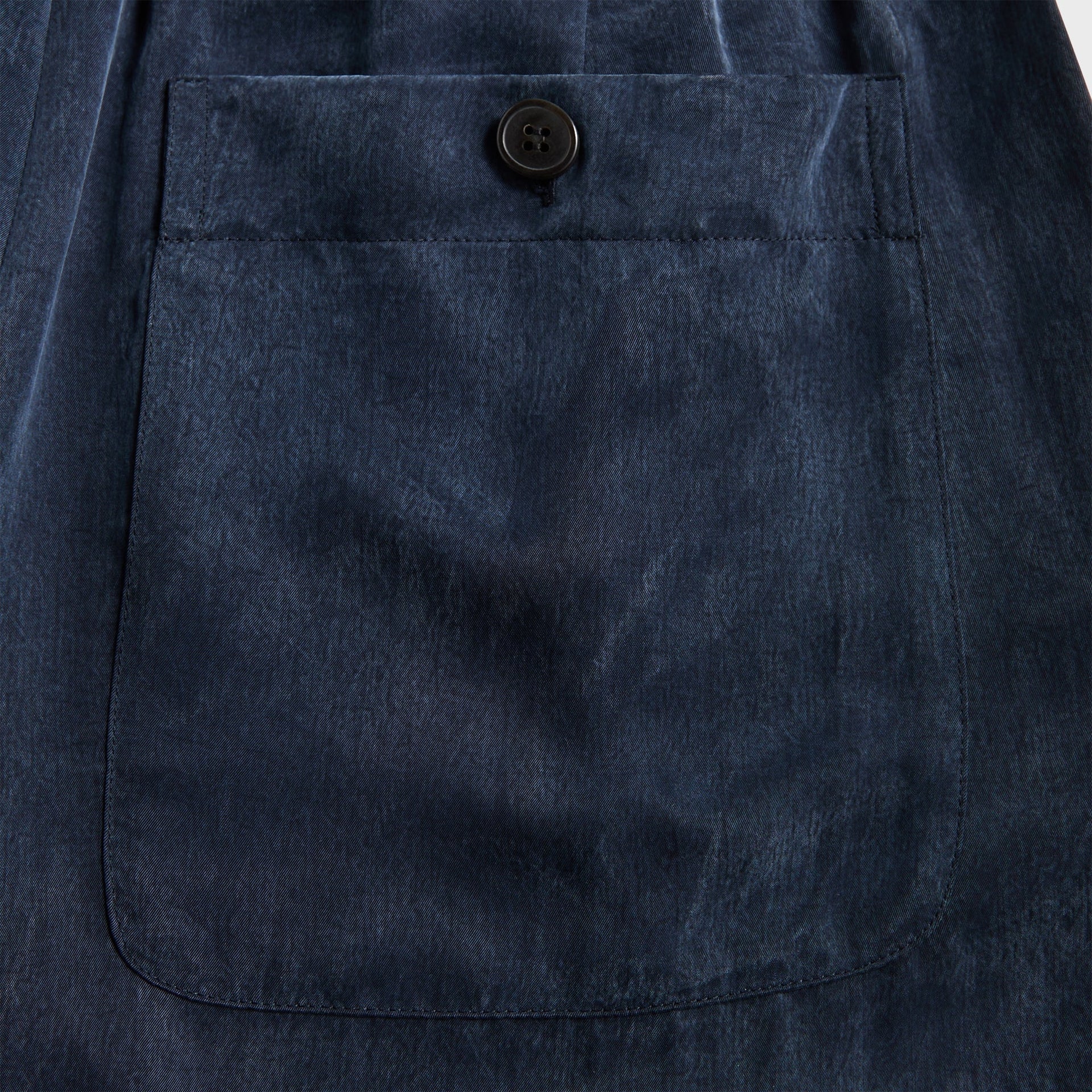 Dries Van Noten Sand Washed Cupro Pant - Navy