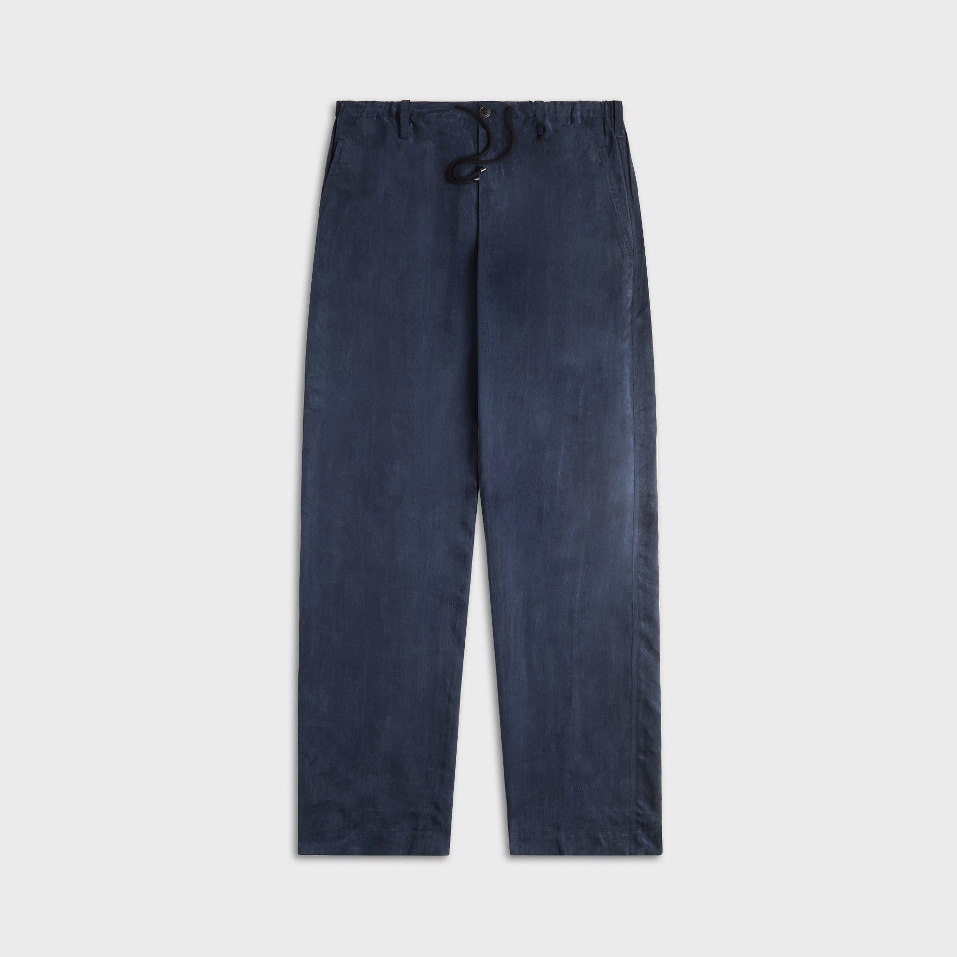 Dries Van Noten Sand Washed Cupro Pant - Navy