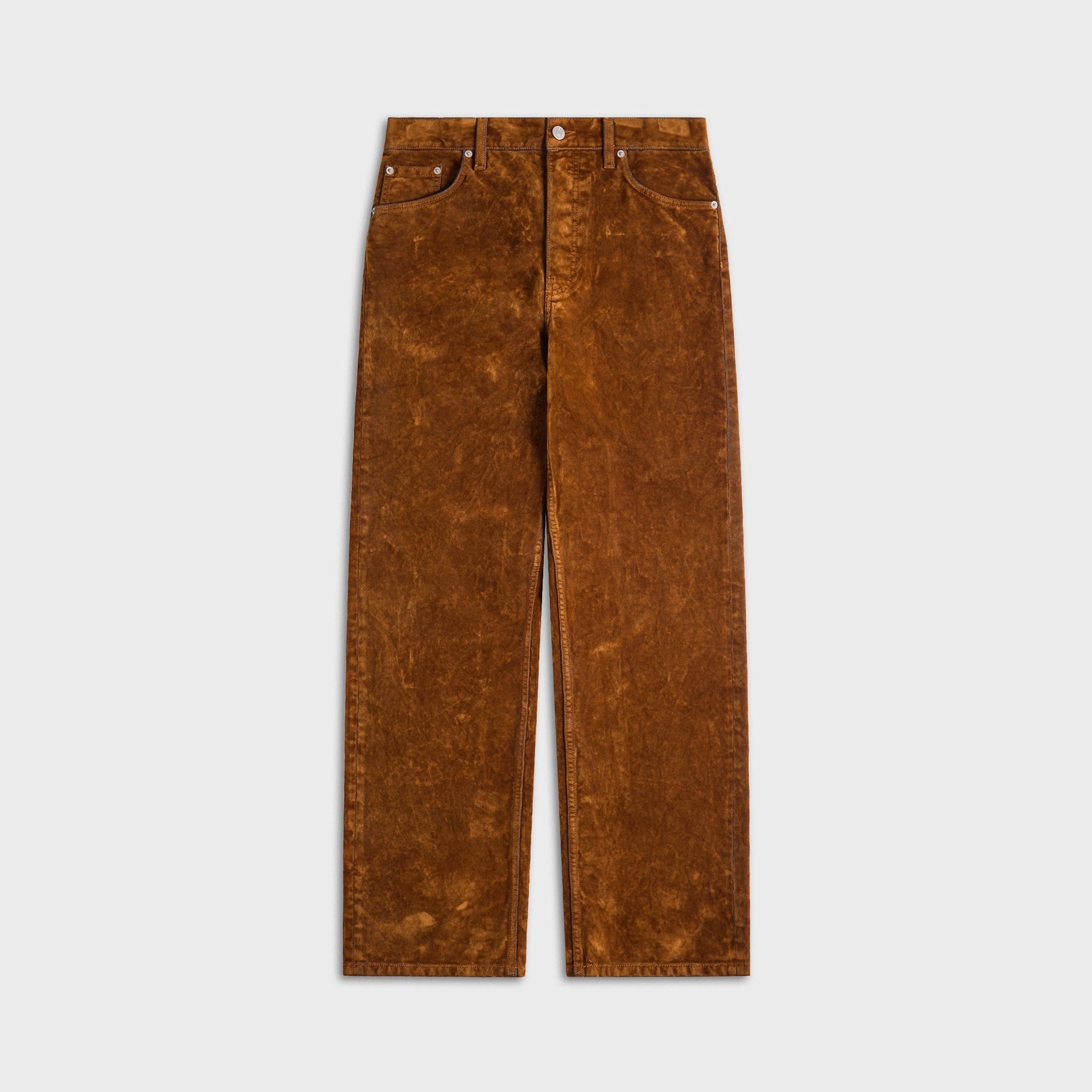 Dries Van Noten Flocked Rinse Wash Pant - Umber