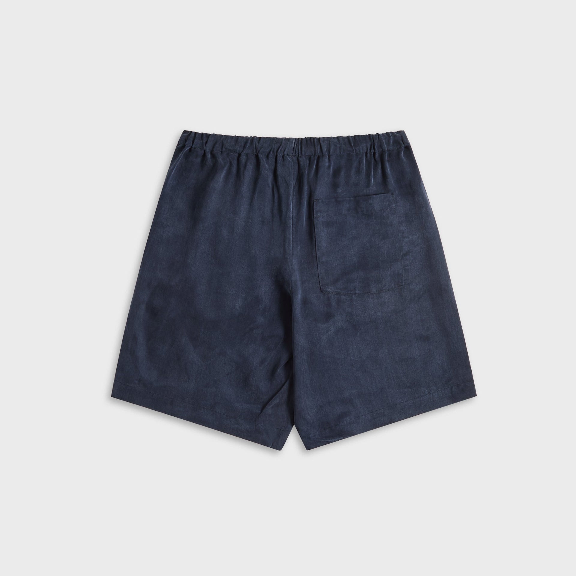 Dries Van Noten Sand Washed Cupro Short - Navy
