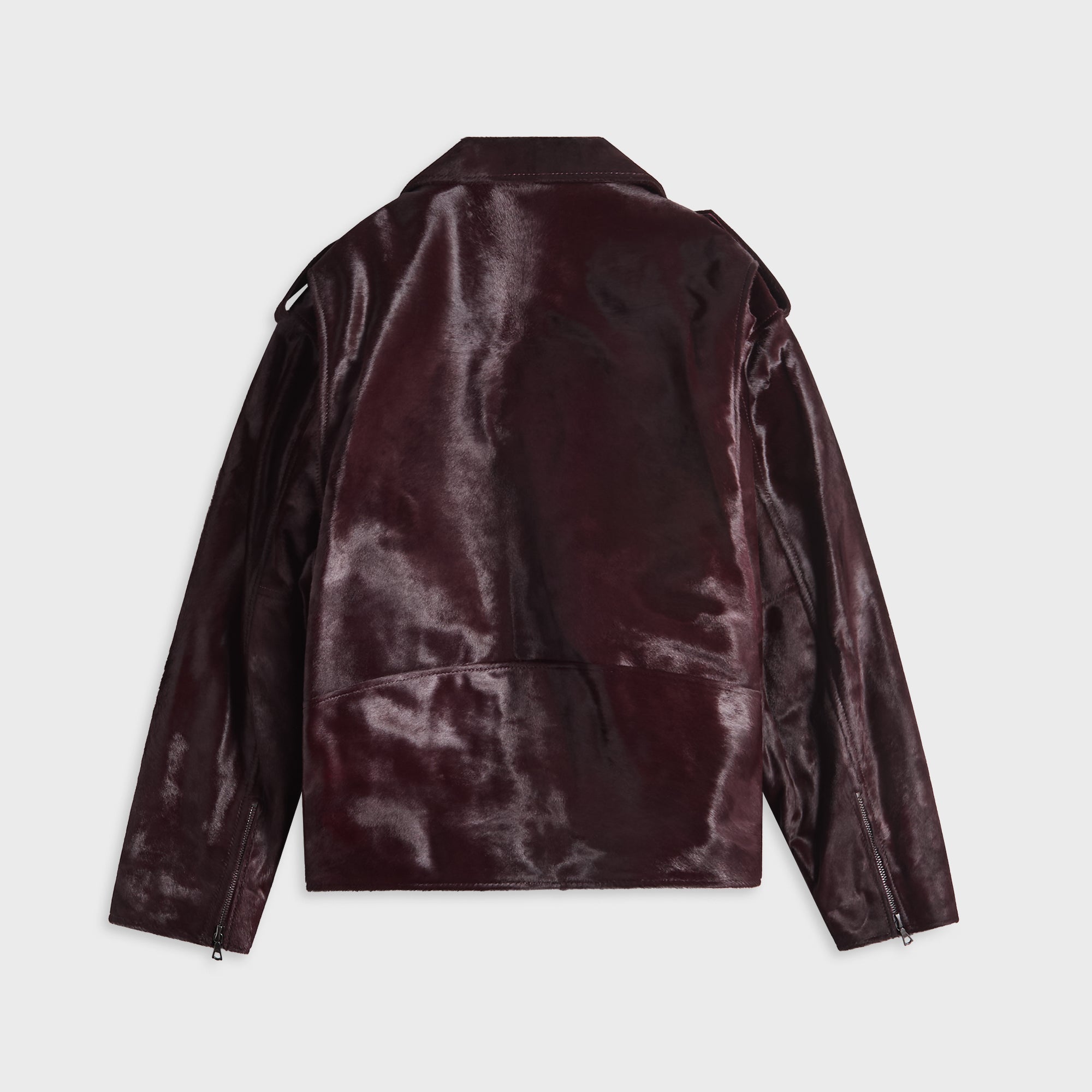 Dries Van Noten Pony Leather Jacket - Burgundy – Kith