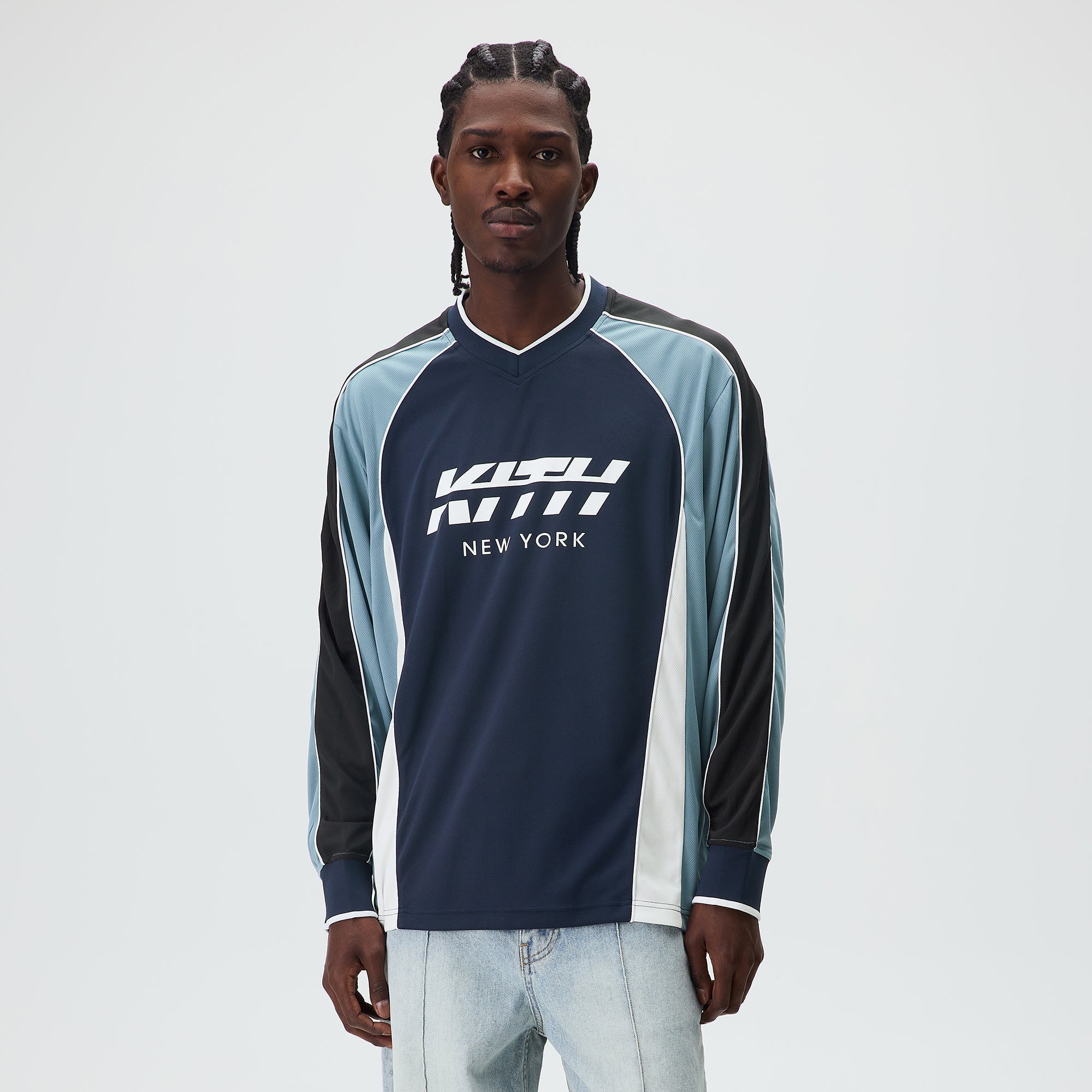 トップス Kith Malik Long Sleeve Mesh Jersey L Kith Malik Long Sleeve Mesh Jersey - Nocturnal