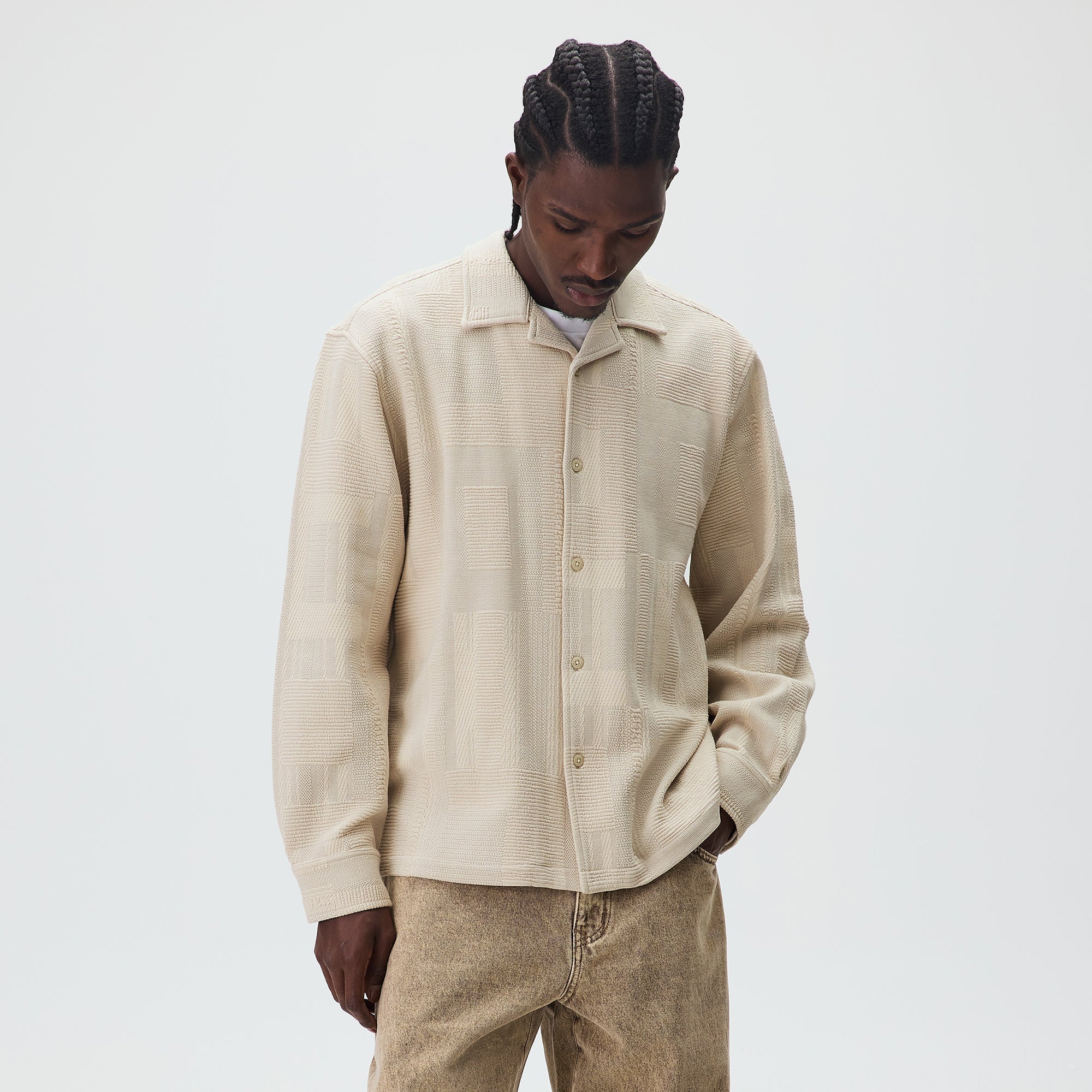Kith Geometric Knit Cohen Shirt - Hallow