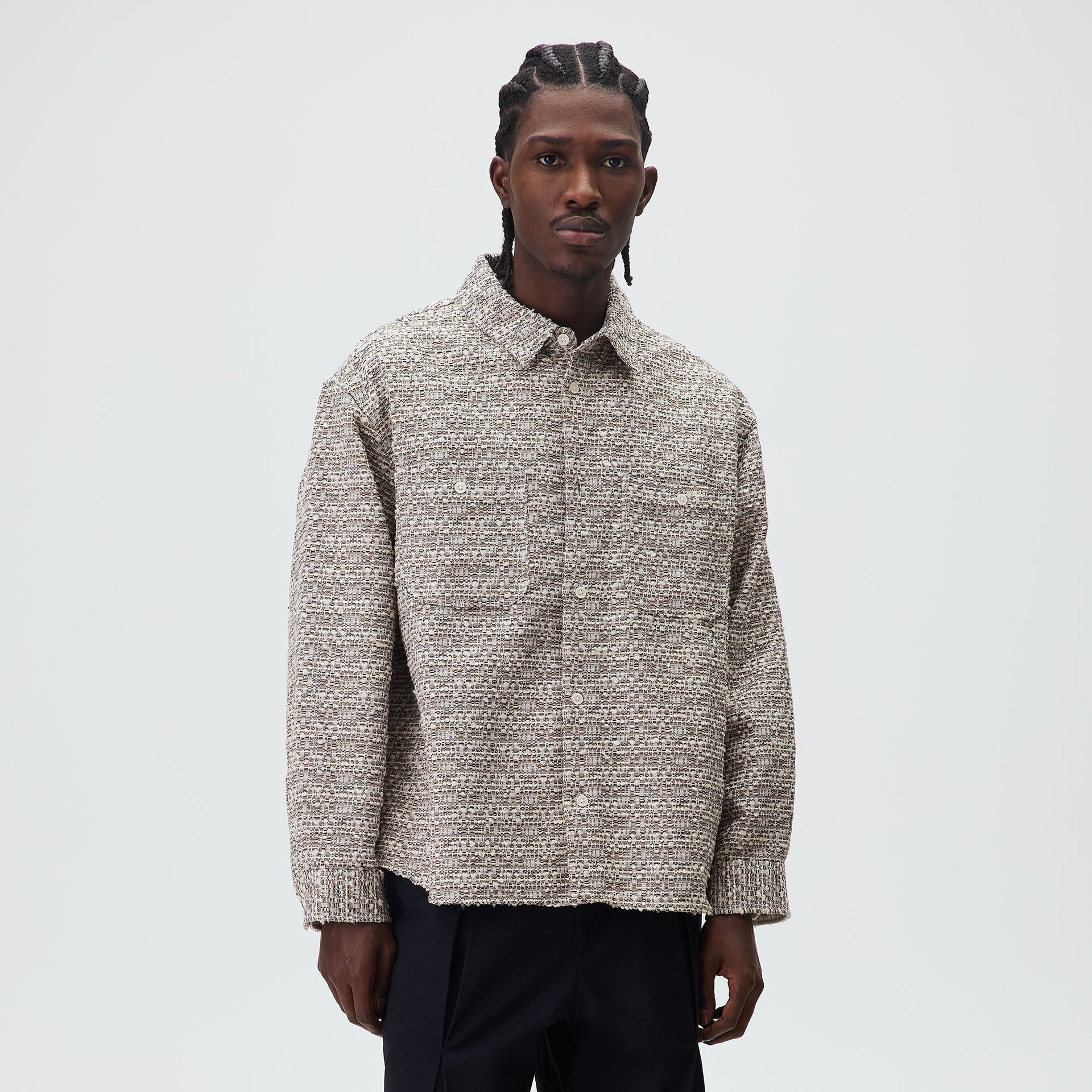 Kith Mixed Weave Apollo Shirt - Overcast