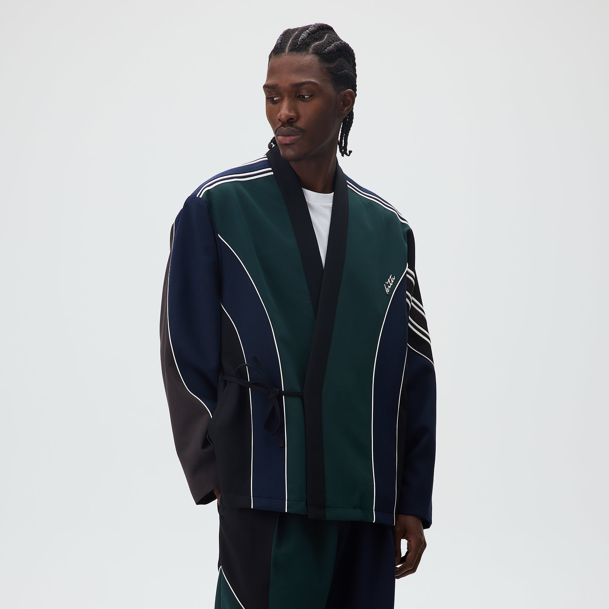 Kith ネイビー コーデュロイジャケット ＸＬ Kith Panelled Karter Gi Jacket - Stadium