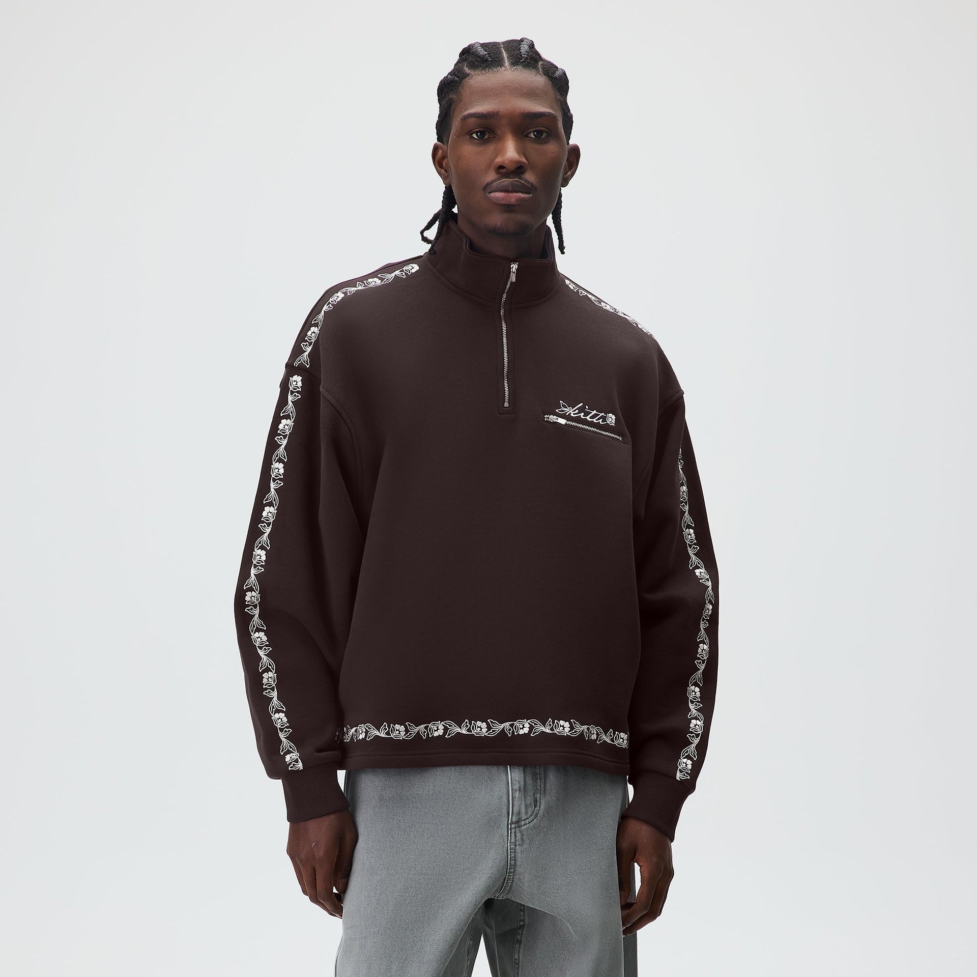 Kith Floral Queensbridge Quarter Zip - Incognito