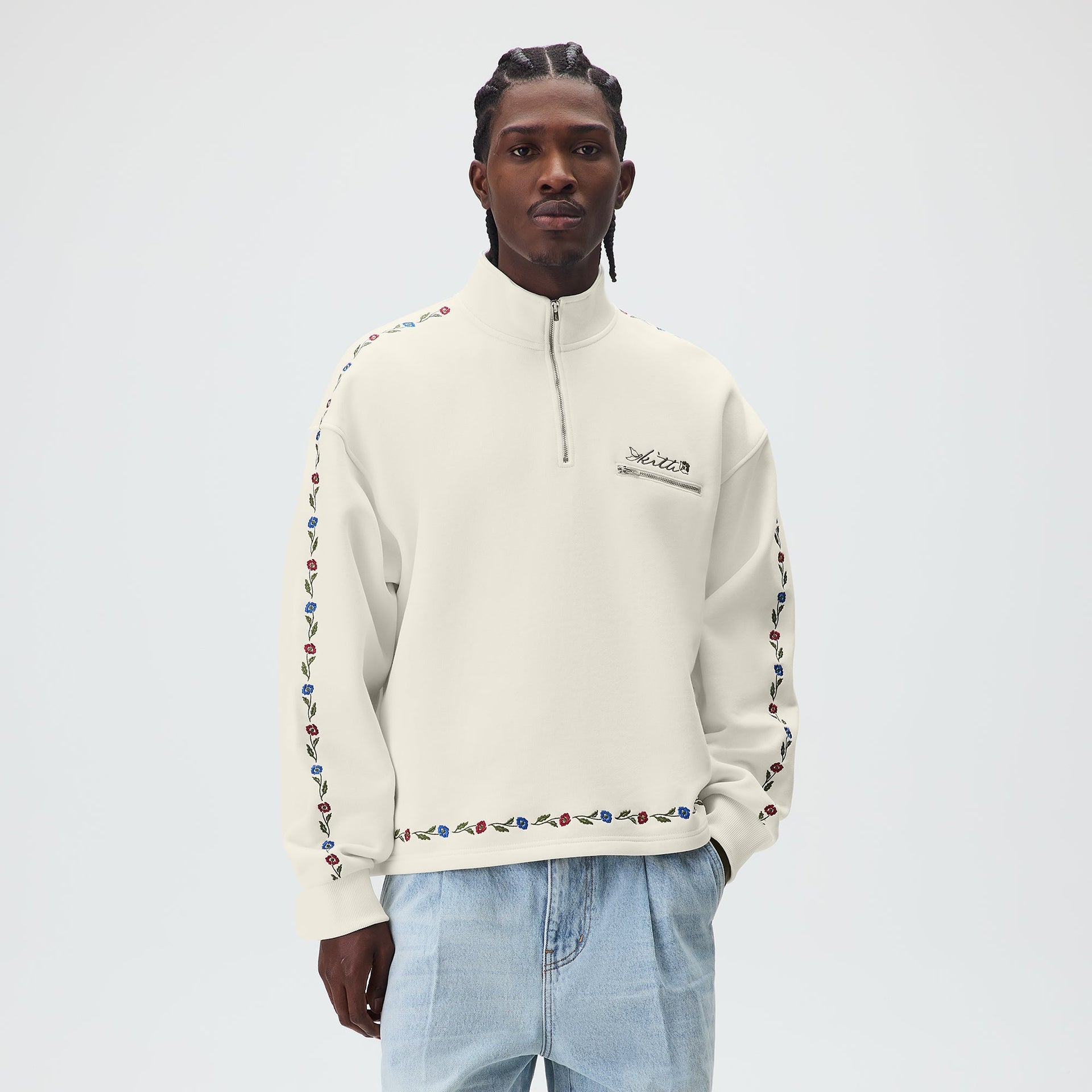 Kith Floral Queensbridge Quarter Zip - Silk
