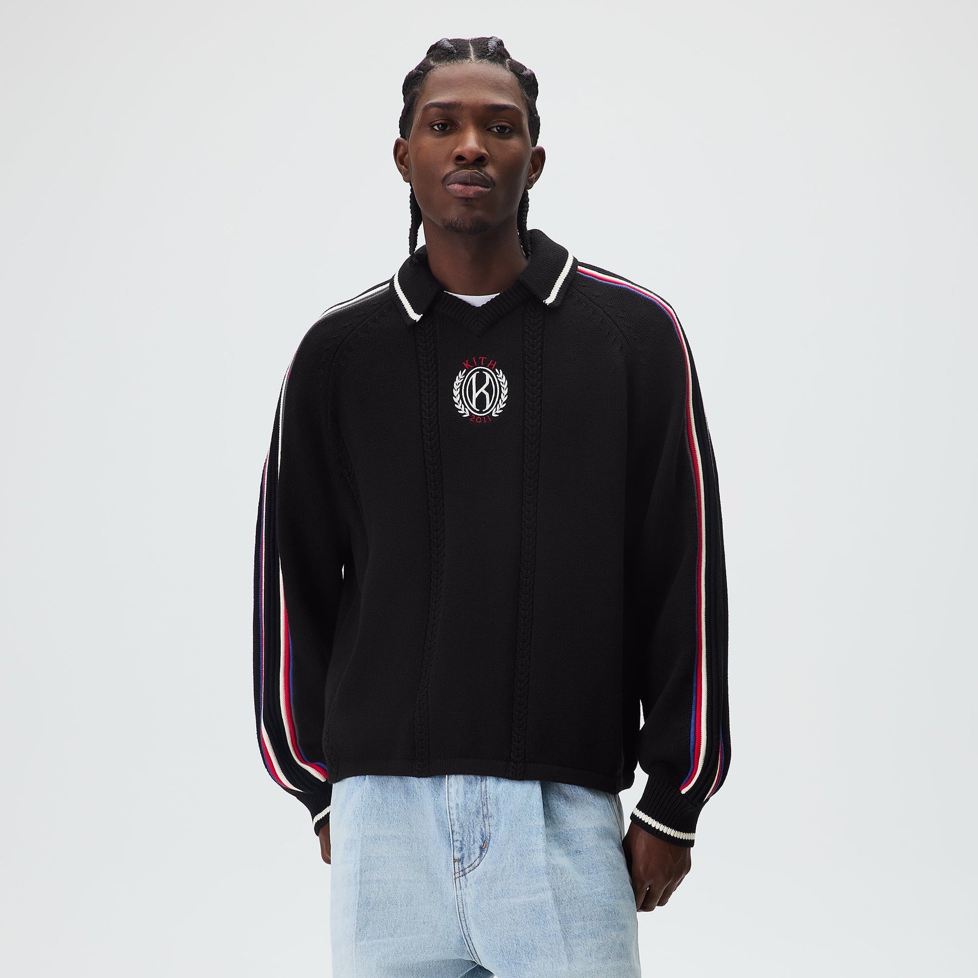 Kith Wagner Long Sleeve Soccer Sweater - Black