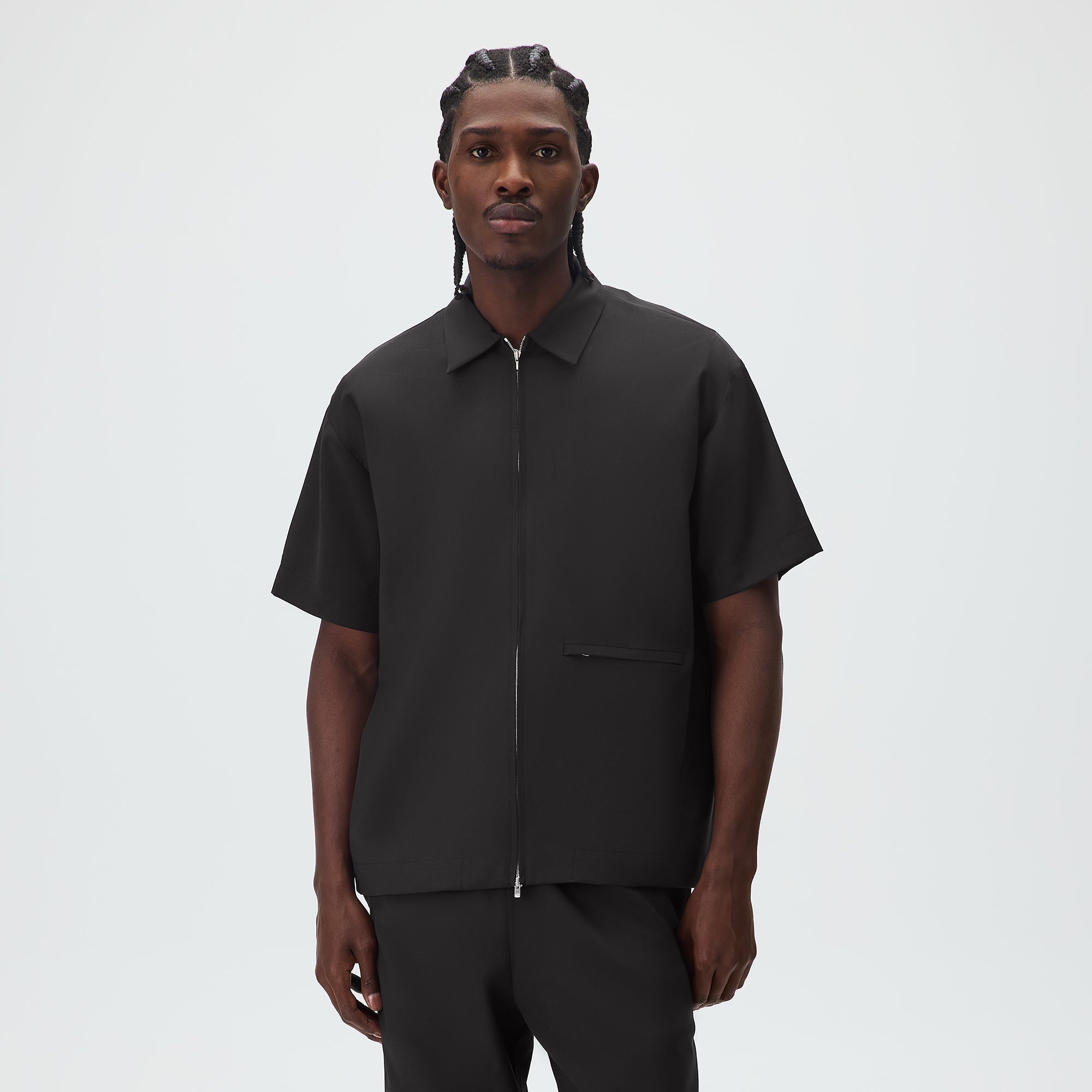 &Kin for Kith Origins Tropical Wool Davenport Shirt - Black
