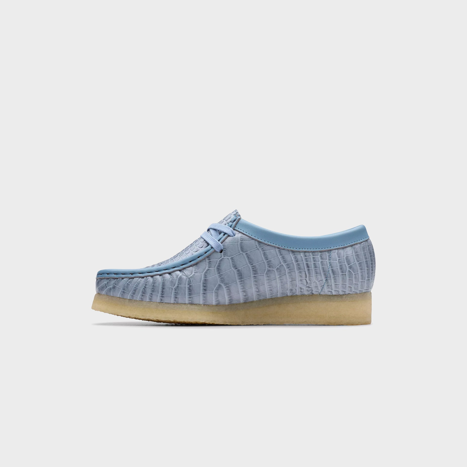 Clarks Wallabee - Powder Blue Croc
