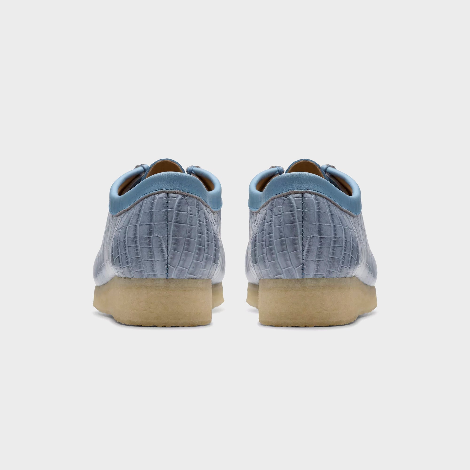 Clarks Wallabee - Powder Blue Croc – Kith