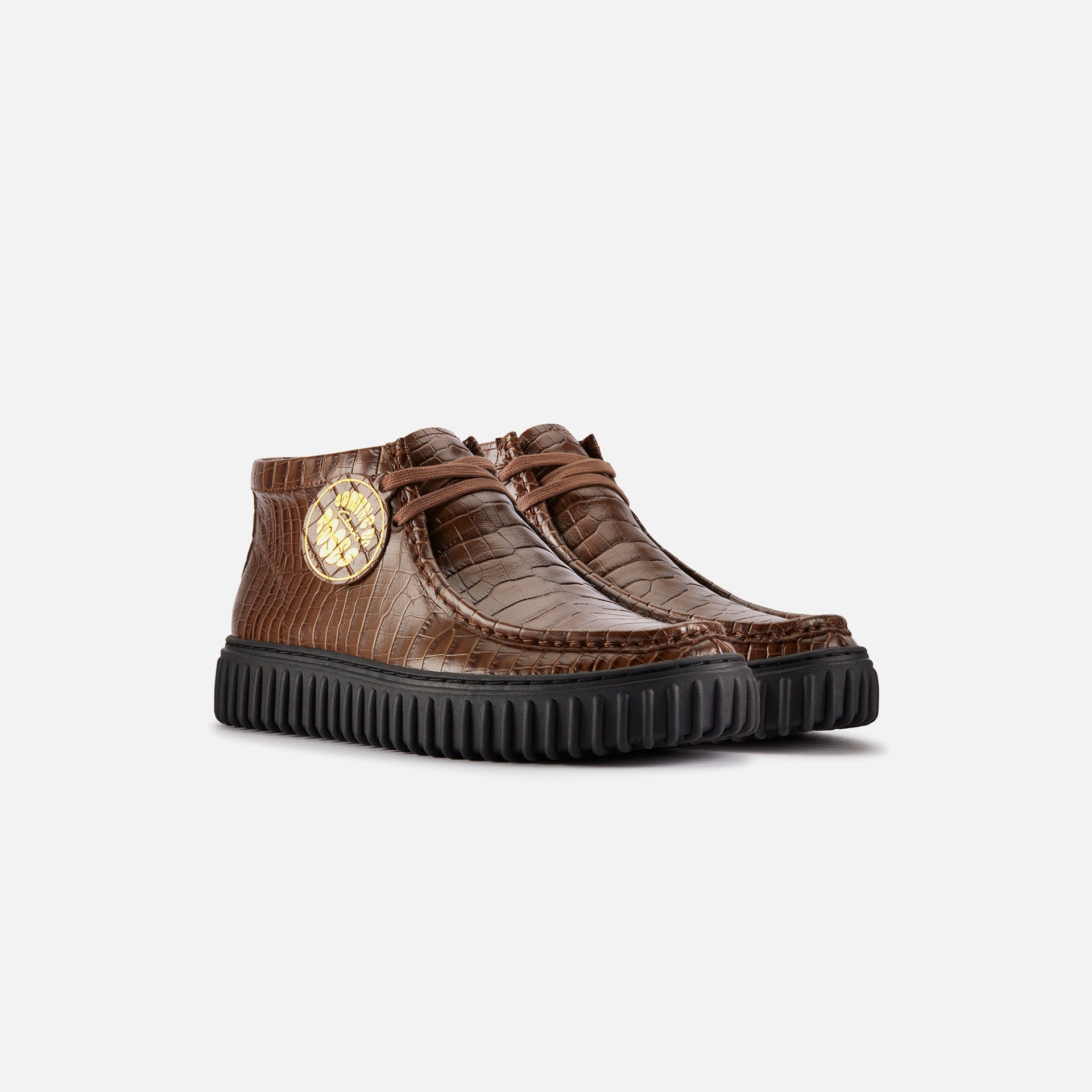 Clarks x Martine Rose Torhill Hi - Brown Crocodile Leather