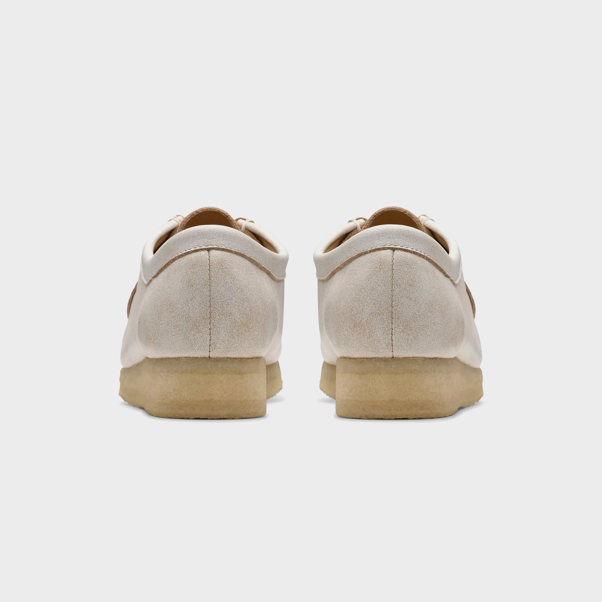 Clarks Wallabee - White Leather – Kith