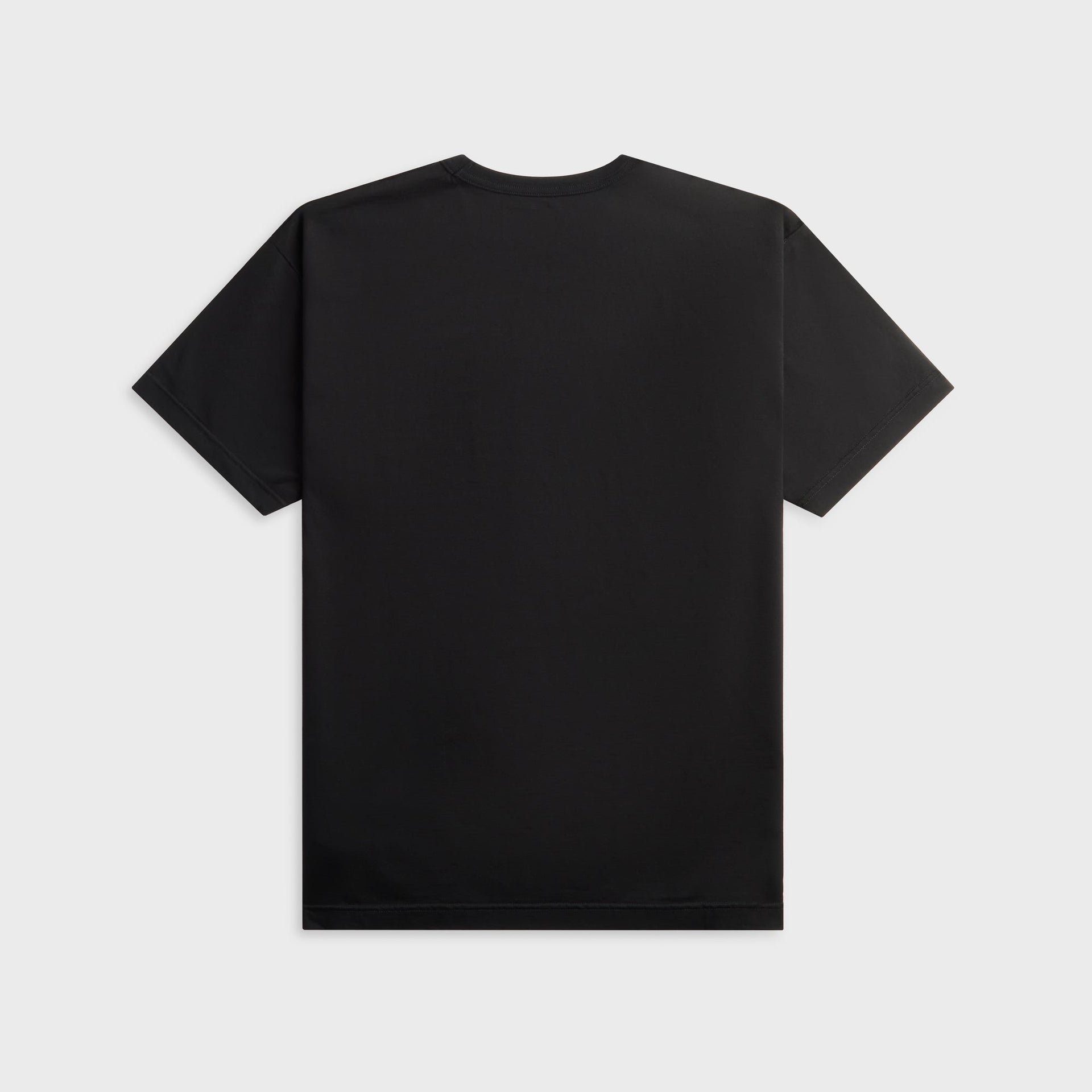WTAPS Lim black cotton tee, back view, flat lay