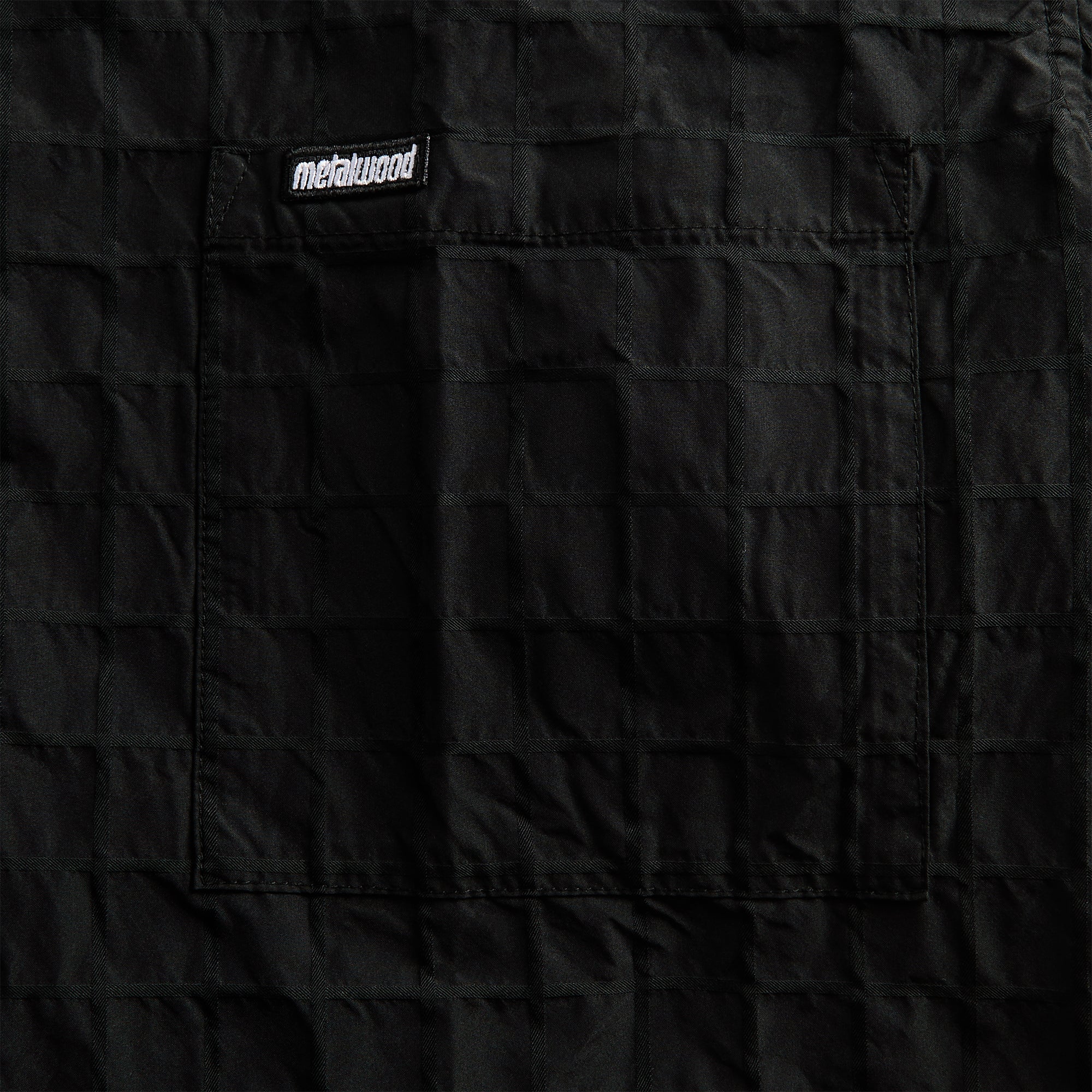 Metalwood Oversized Snap Top Polo - Black – Kith