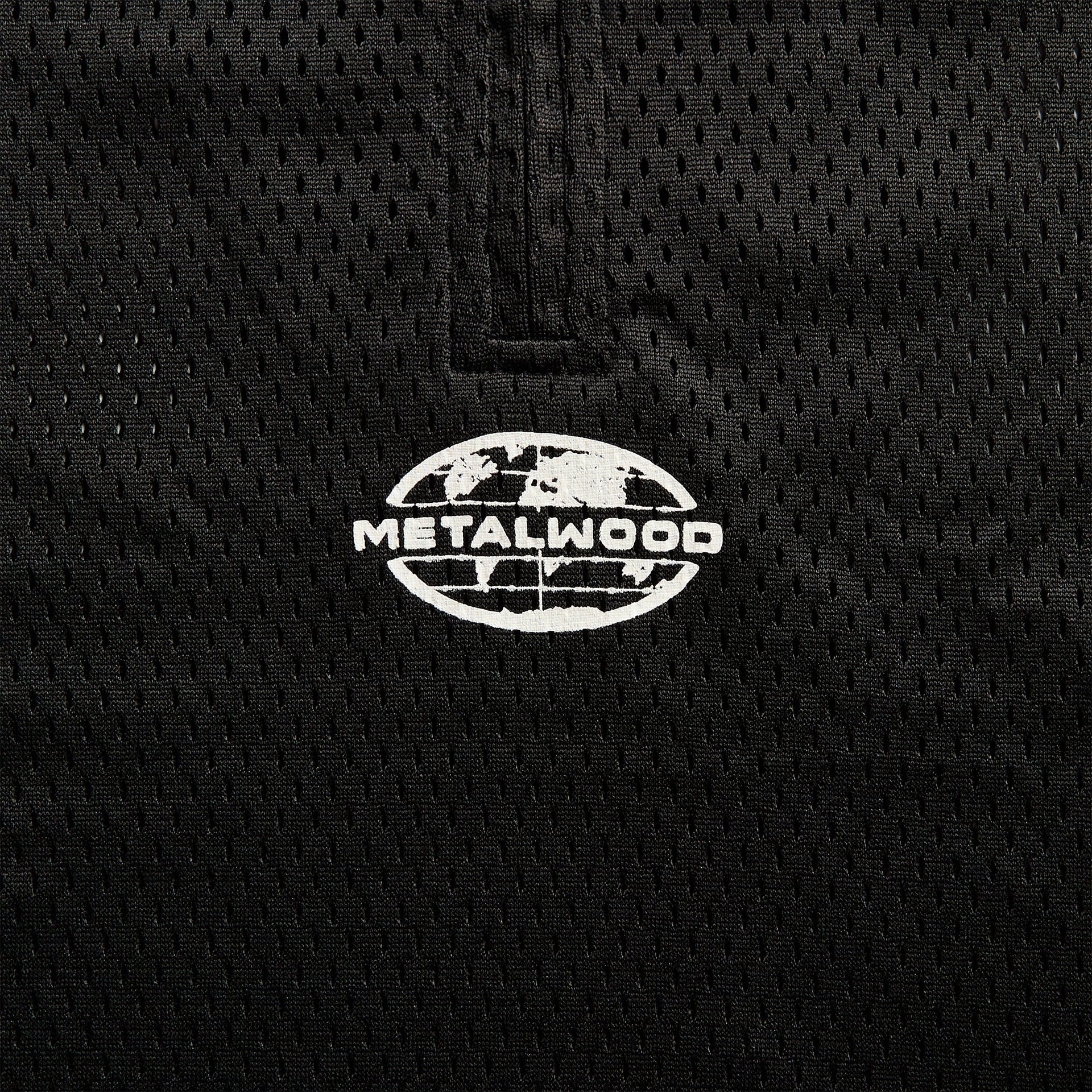 Metalwood Quarter Zip Jersey Polo - Black