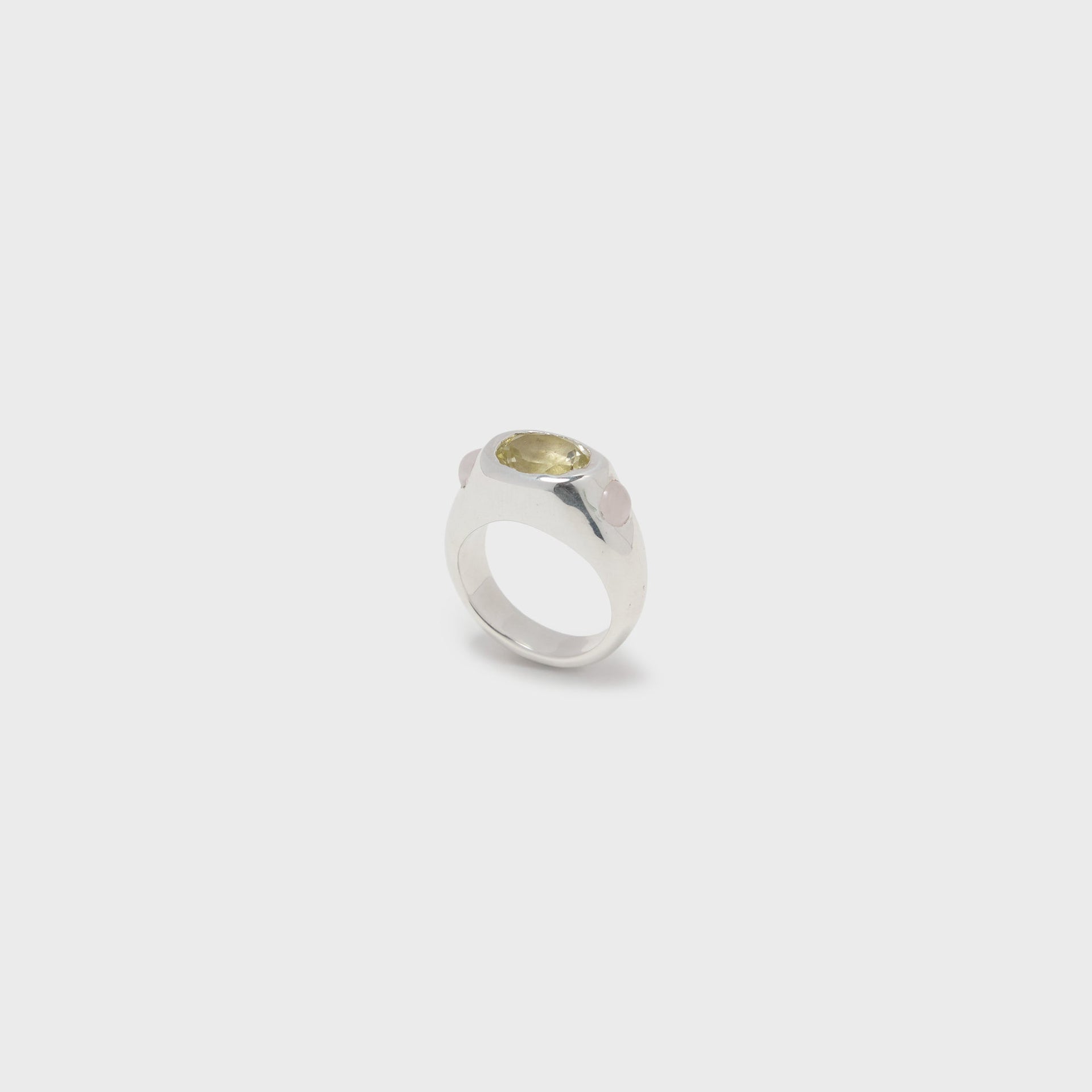 Faris Jelly Ring - Sterling Silver / Lemon Topaz / Rose Quartz